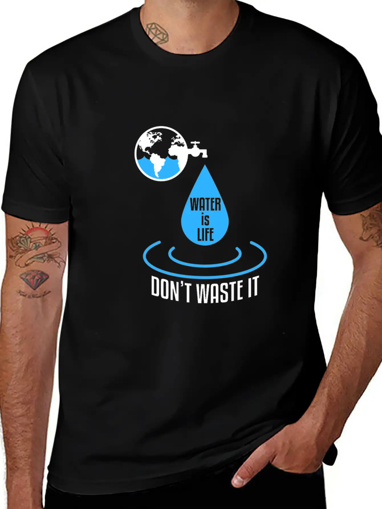 Water Protection Essential Cotton Tee For Daily Outfits ¨C Unisex Style