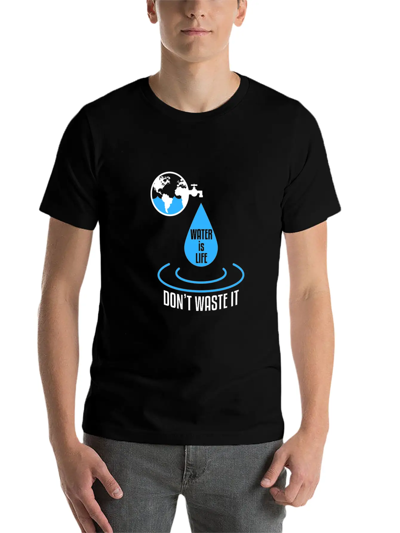 Water Protection Essential Cotton Tee For Daily Outfits ¨C Unisex Style