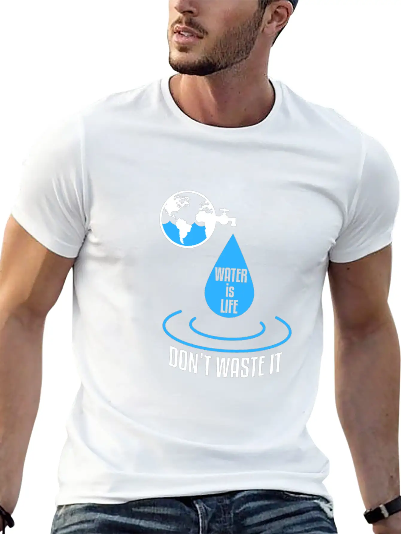 Water Protection Essential Cotton Tee For Daily Outfits ¨C Unisex Style