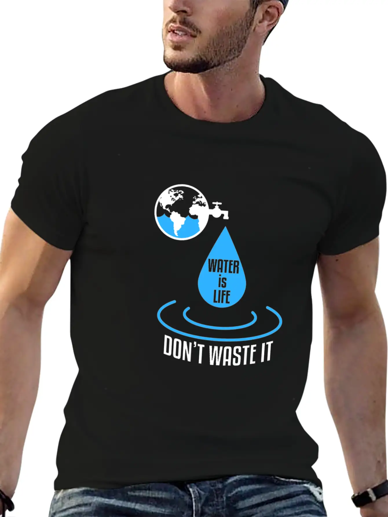 Water Protection Essential Cotton Tee For Daily Outfits ¨C Unisex Style