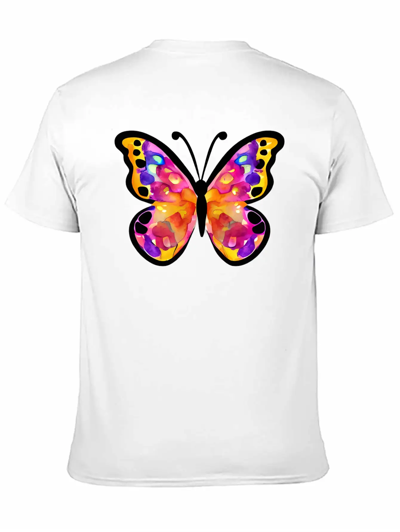 Watercolor Butterfly Basic Graphic T-Shirt ¨C Daily Comfort In Soft Cotton
