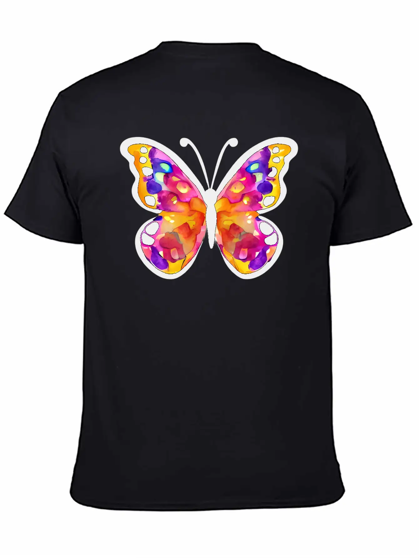 Watercolor Butterfly Basic Graphic T-Shirt ¨C Daily Comfort In Soft Cotton