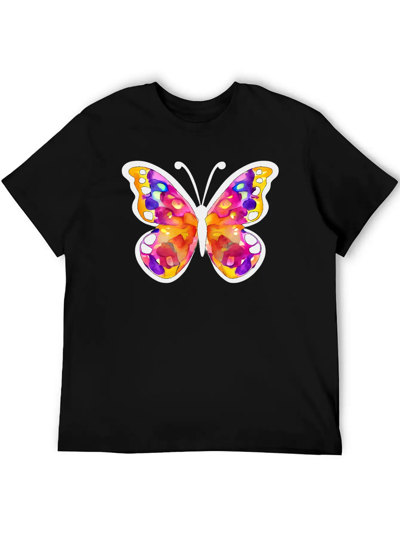 Watercolor Butterfly Basic Graphic T-Shirt ¨C Daily Comfort In Soft Cotton