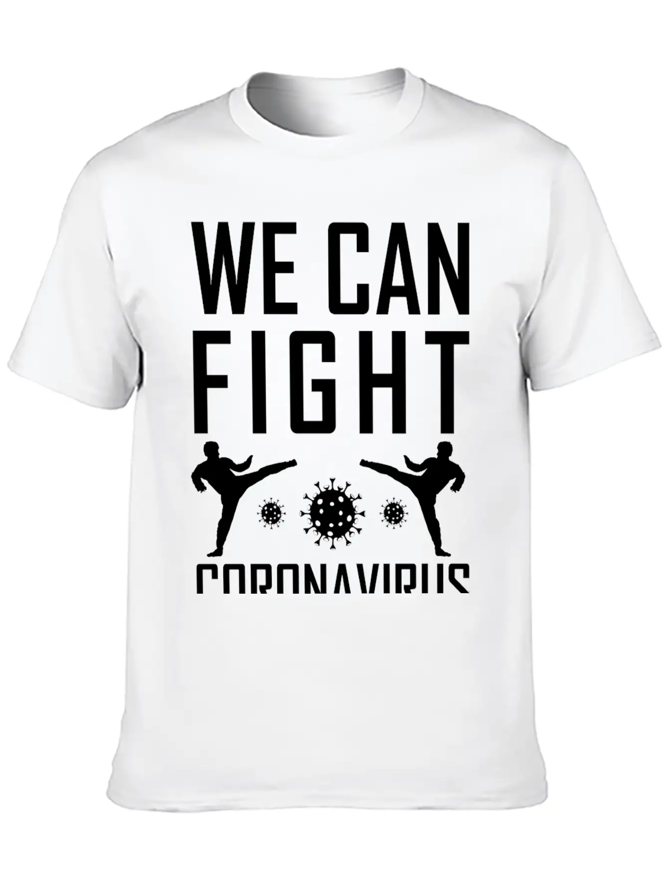 We Can Fight Corona Basic Graphic T-Shirt ¨C Daily Comfort In Soft Cotton