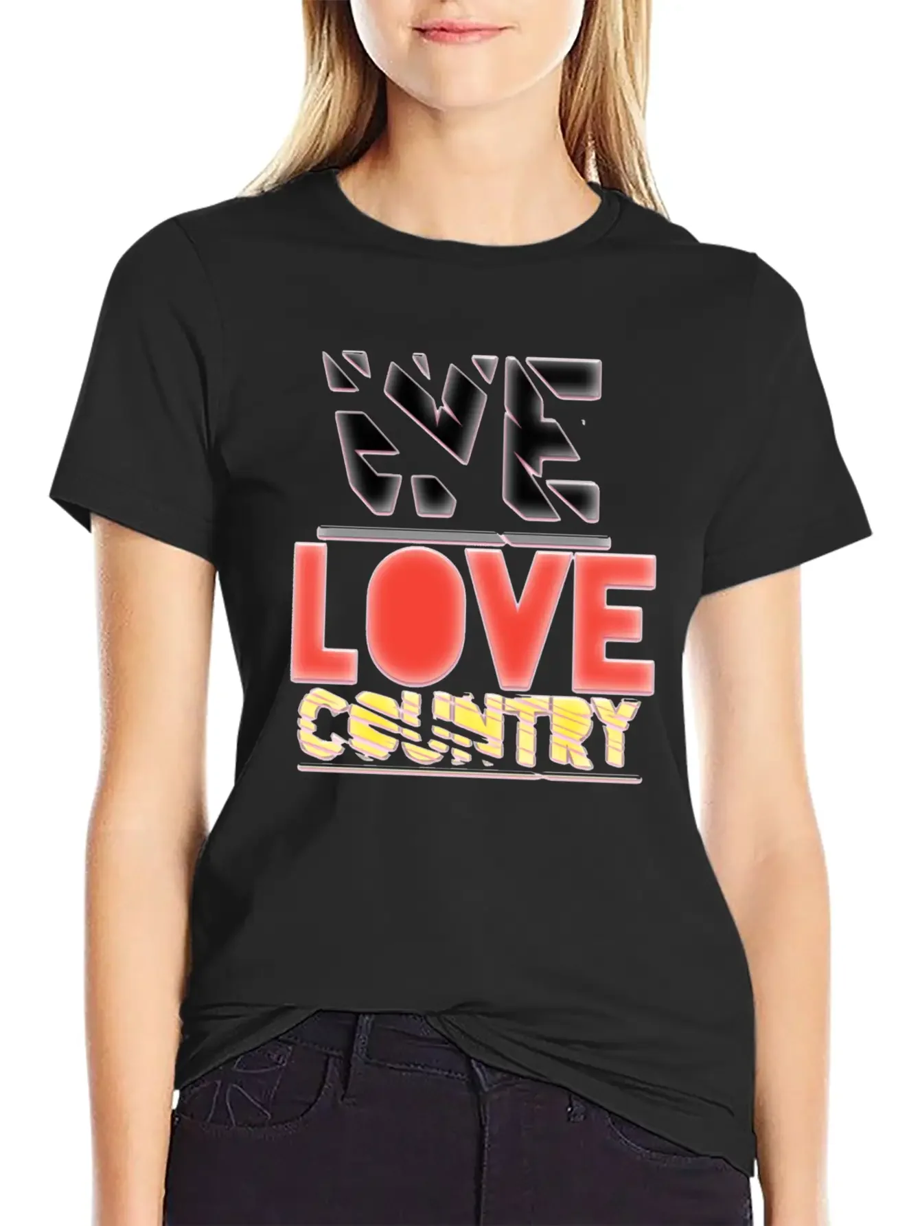 We Love Country Essential Cotton Tee For Daily Outfits ¨C Unisex Style