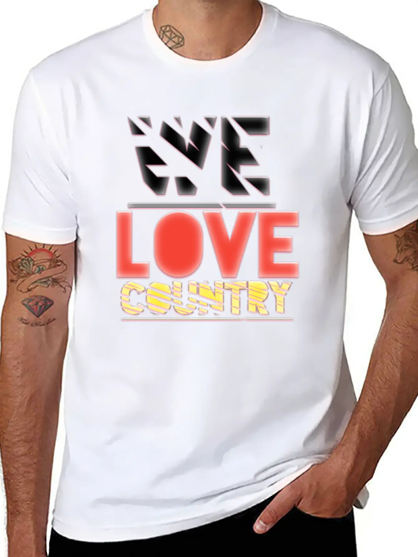 We Love Country Essential Cotton Tee For Daily Outfits ¨C Unisex Style