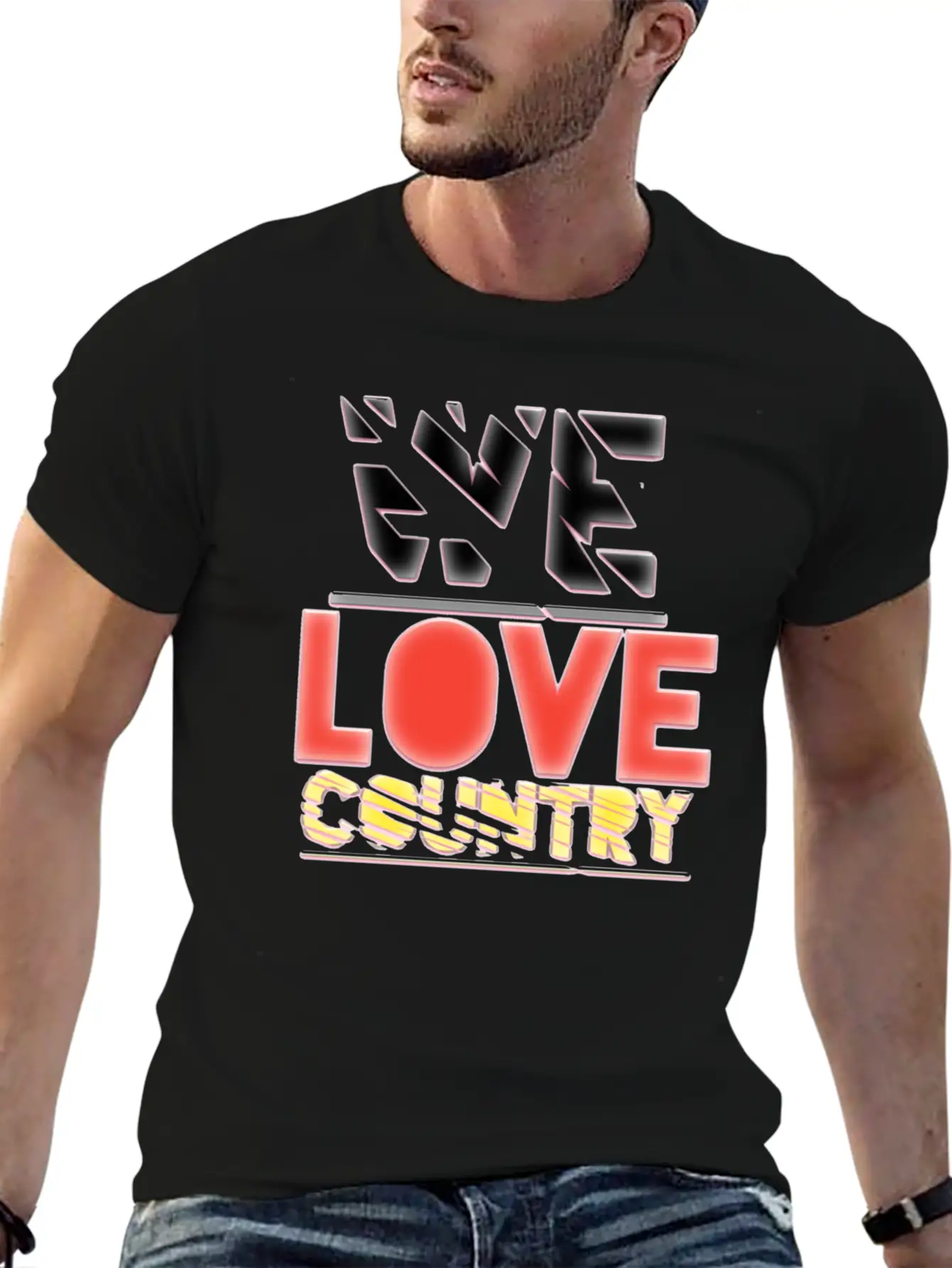 We Love Country Essential Cotton Tee For Daily Outfits ¨C Unisex Style