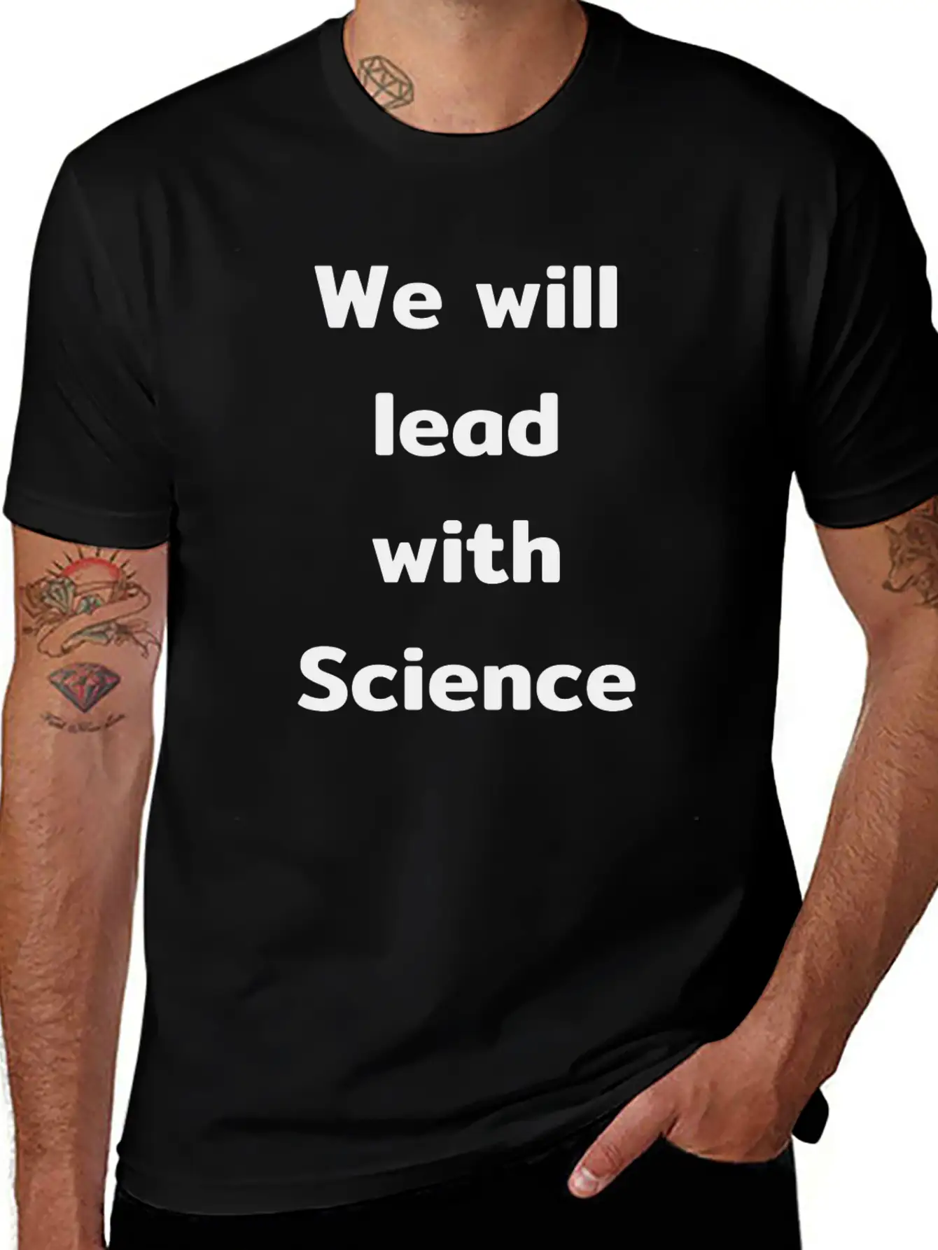 We Will Lead With Science Essential Cotton Tee For Daily Outfits ¨C Unisex Style
