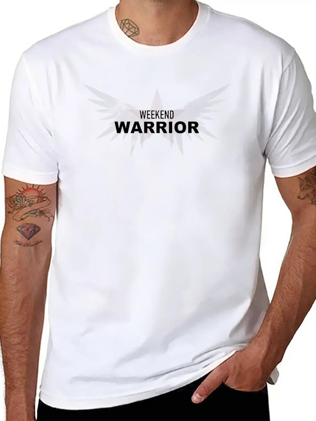WEEKEND WARRIOR Hardstyle Rawstyle Hardcore Basic Graphic T-Shirt ¨C Daily Comfort In Soft Cotton
