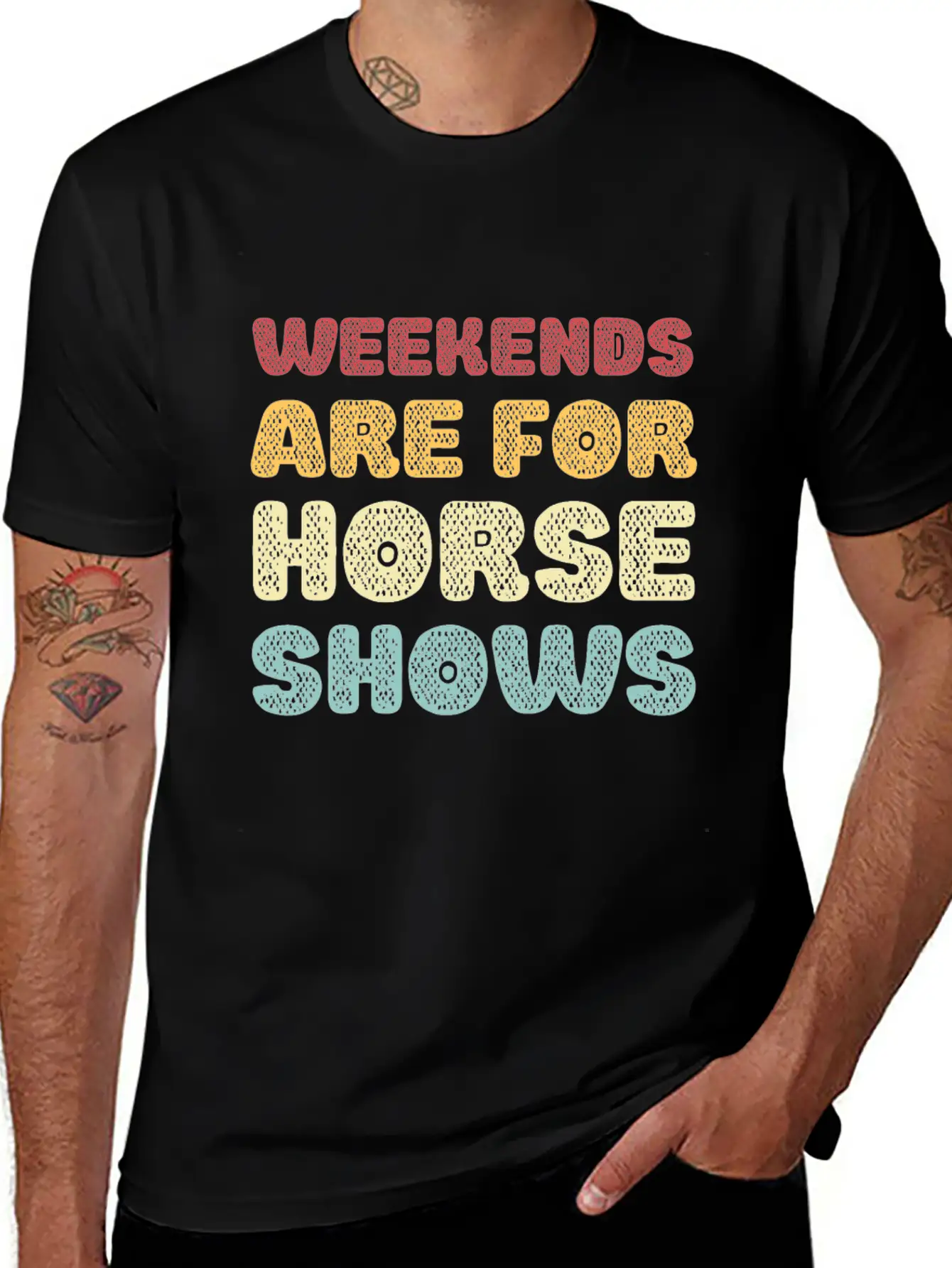 Weekends Are For Horse Shows Basic Graphic T-Shirt ¨C Daily Comfort In Soft Cotton