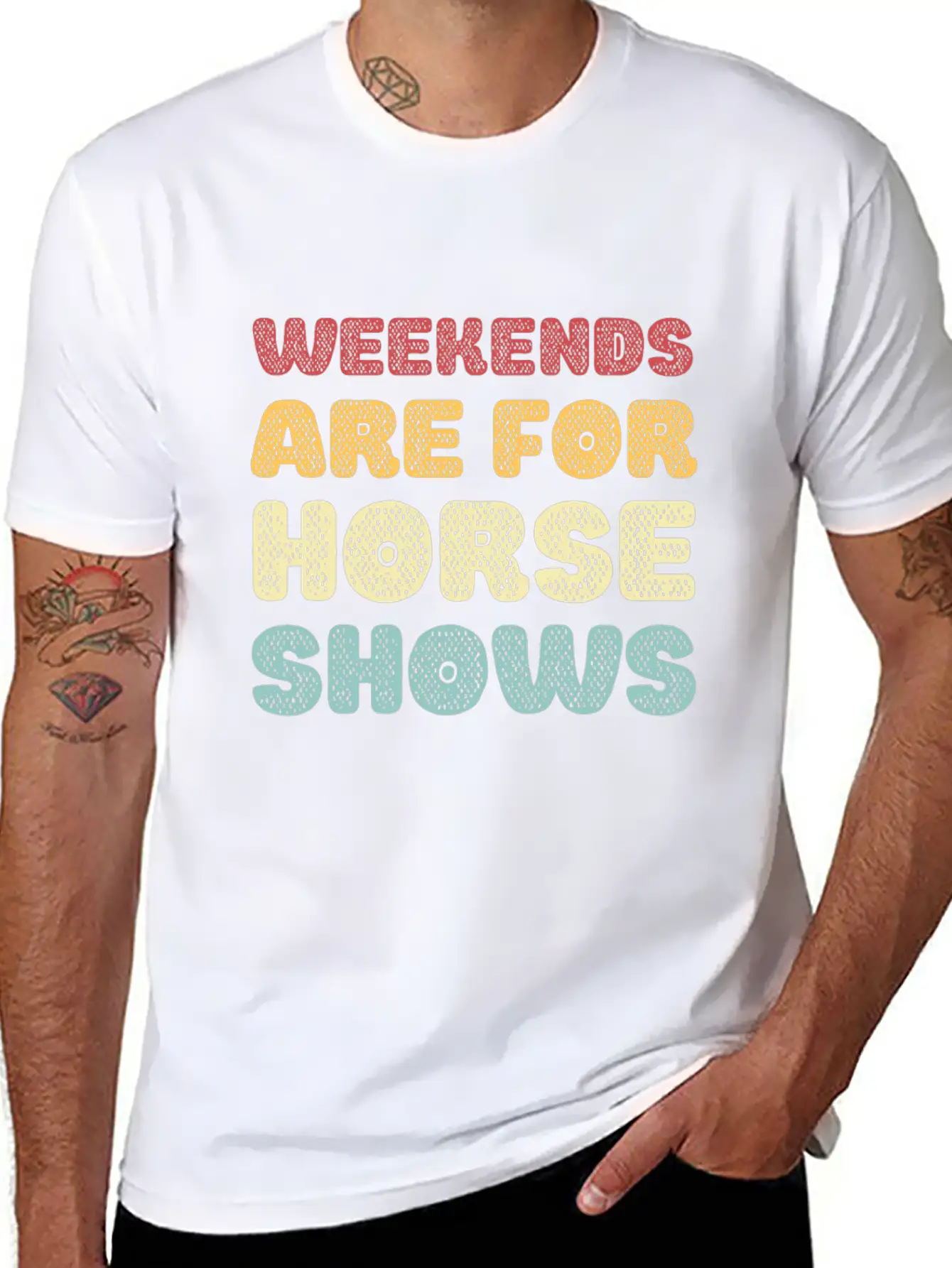 Weekends Are For Horse Shows Basic Graphic T-Shirt ¨C Daily Comfort In Soft Cotton