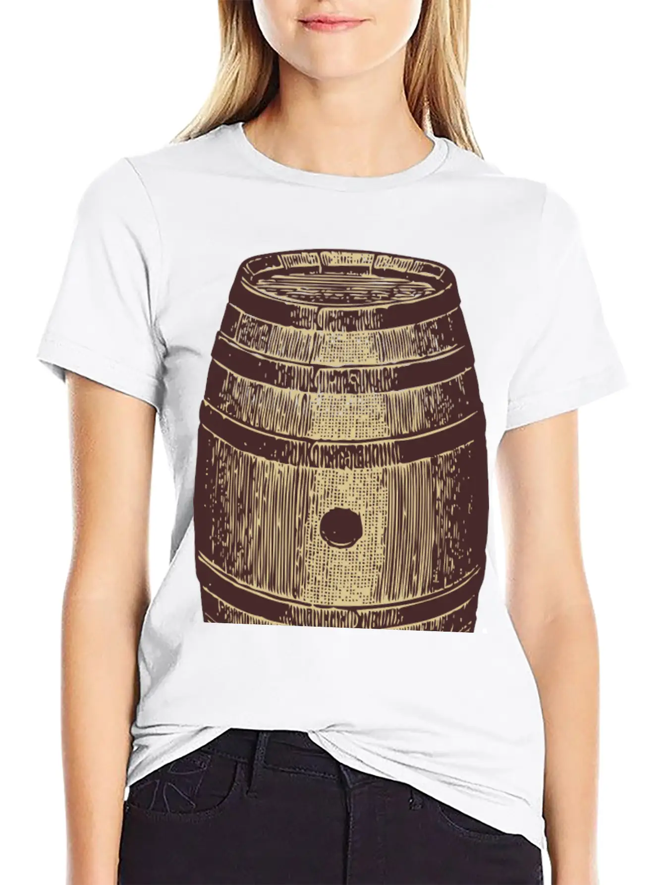 Wein Wine Flasche Glas Bottle Barrels Glasses19 Unisex Casual T-Shirt ¨C Clean Design For Daily Comfort