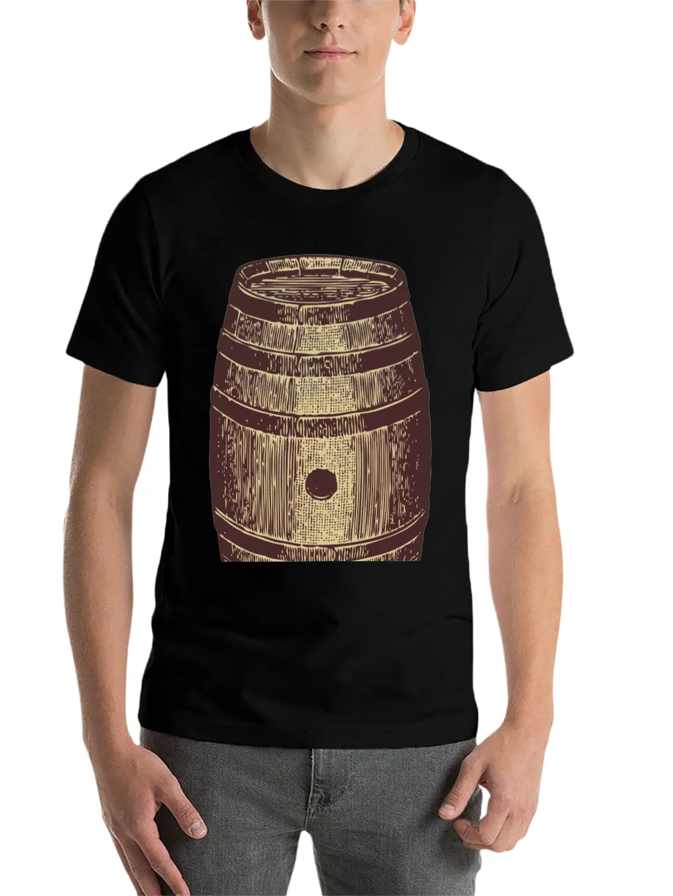 Wein Wine Flasche Glas Bottle Barrels Glasses19 Unisex Casual T-Shirt ¨C Clean Design For Daily Comfort