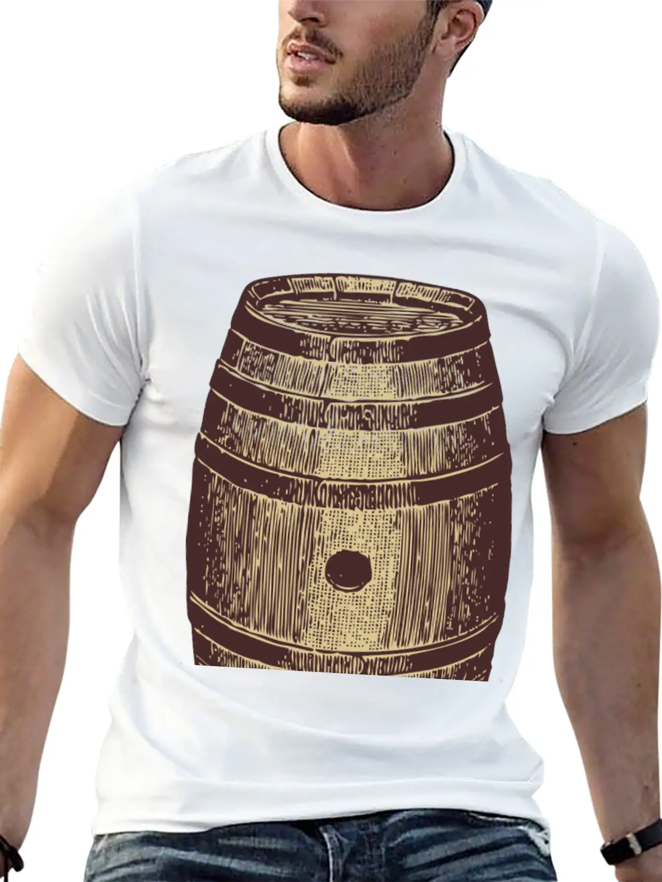 Wein Wine Flasche Glas Bottle Barrels Glasses19 Unisex Casual T-Shirt ¨C Clean Design For Daily Comfort