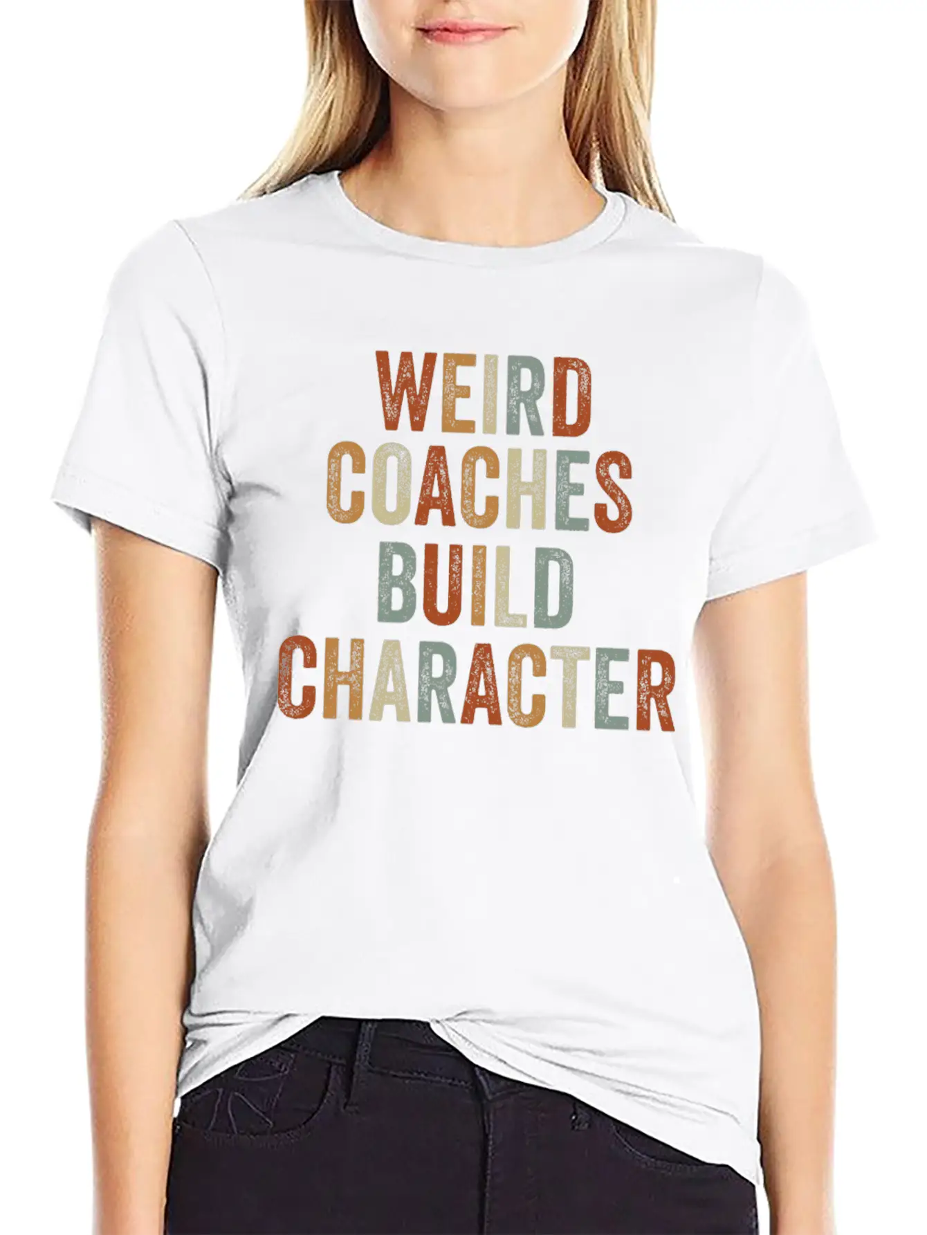 Weird Coaches Build Character Coach Essential Cotton Tee For Daily Outfits ¨C Unisex Style