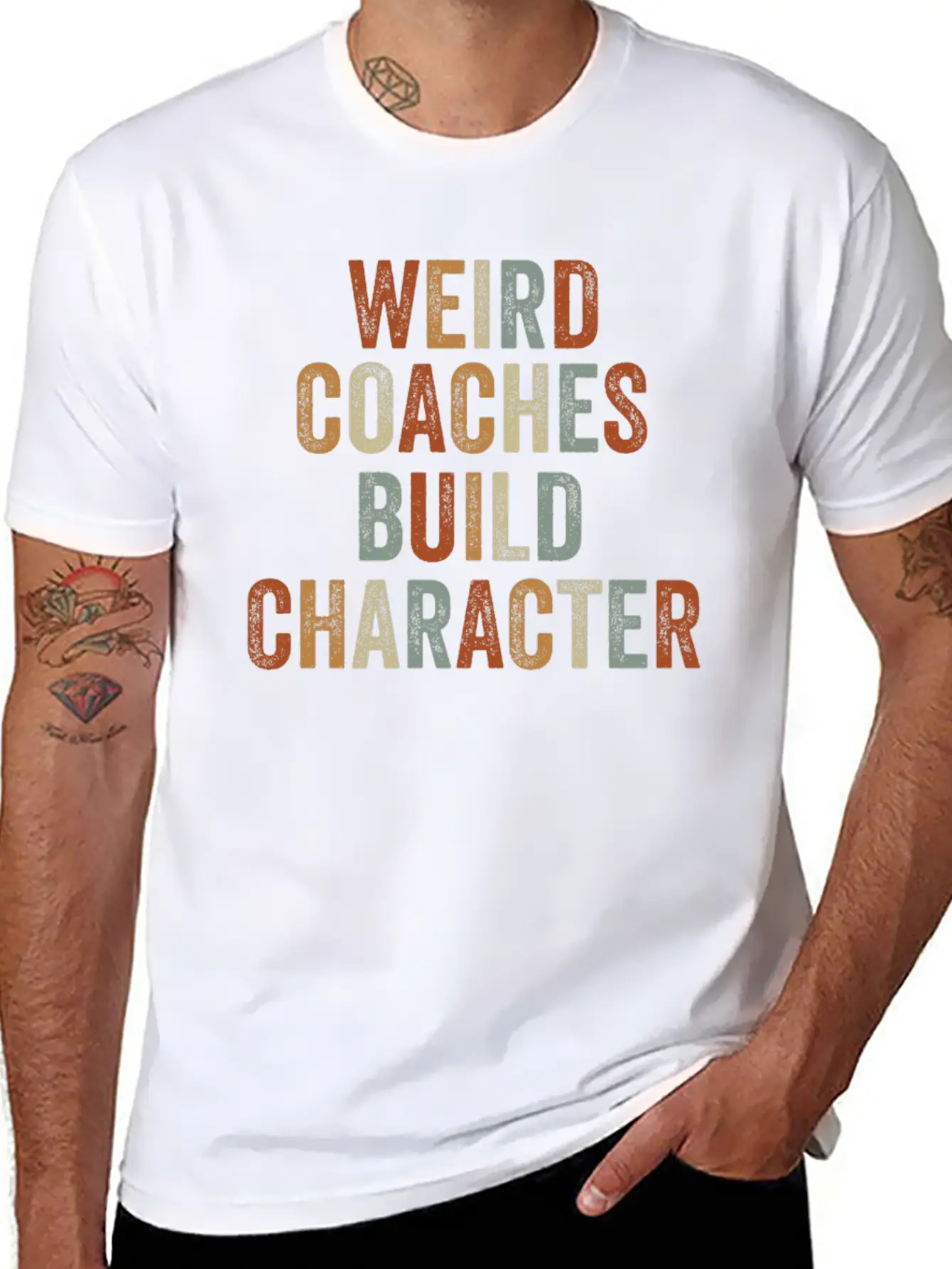 Weird Coaches Build Character Coach Essential Cotton Tee For Daily Outfits ¨C Unisex Style