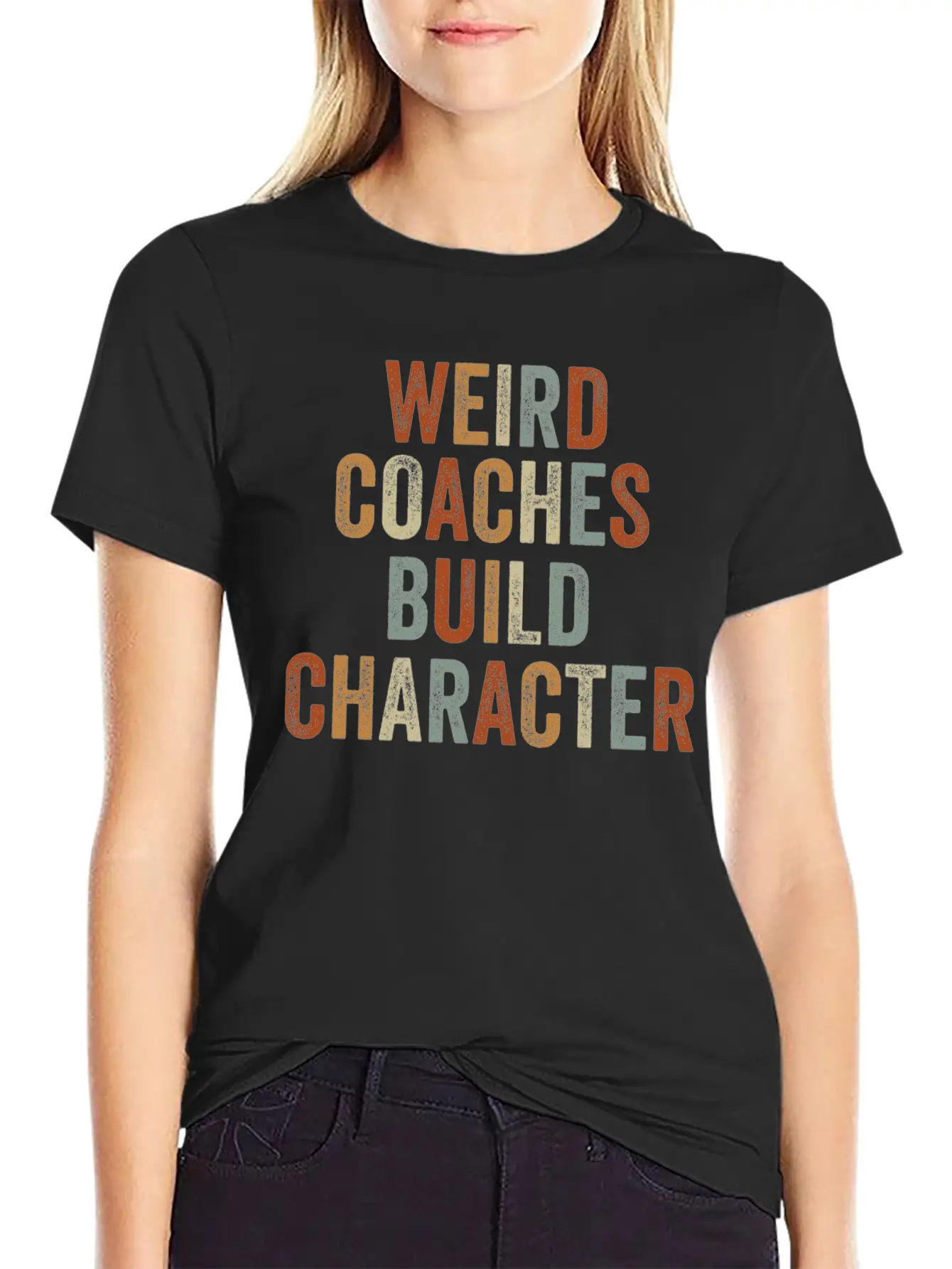 Weird Coaches Build Character Coach Essential Cotton Tee For Daily Outfits ¨C Unisex Style