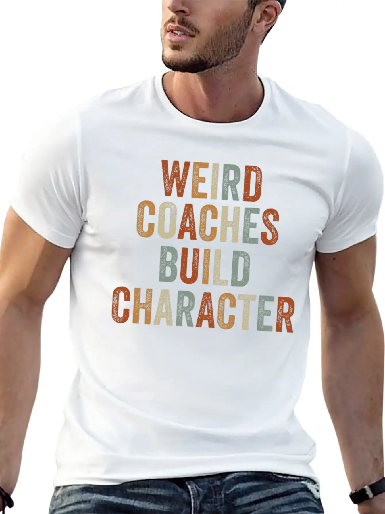 Weird Coaches Build Character Coach Essential Cotton Tee For Daily Outfits ¨C Unisex Style