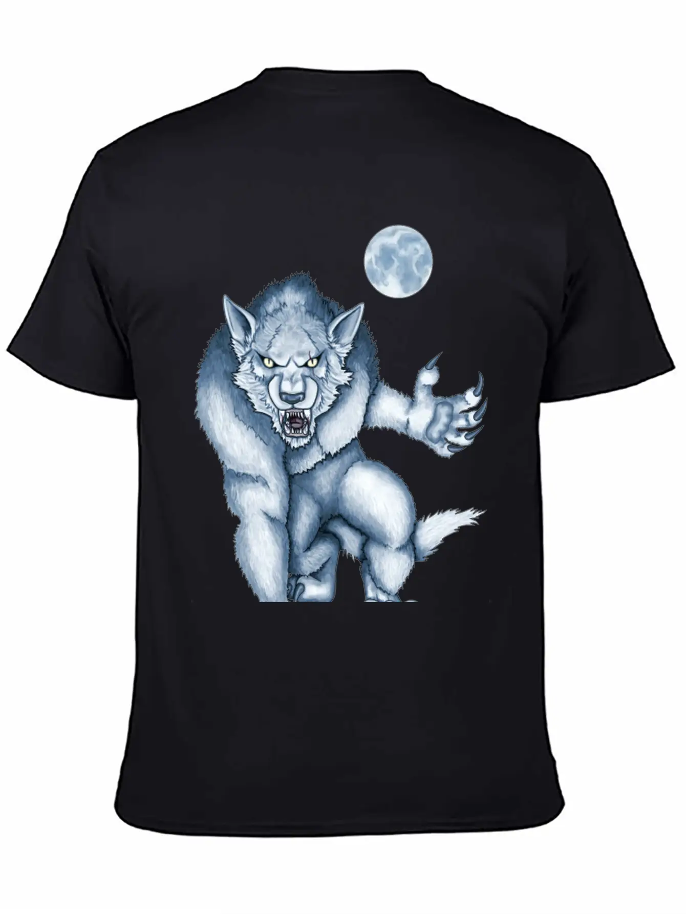 Werewolf Legend Moon Beast Illustration Cartoon Soft Cotton Short Sleeve Tee ¨C Unisex Wardrobe Staple