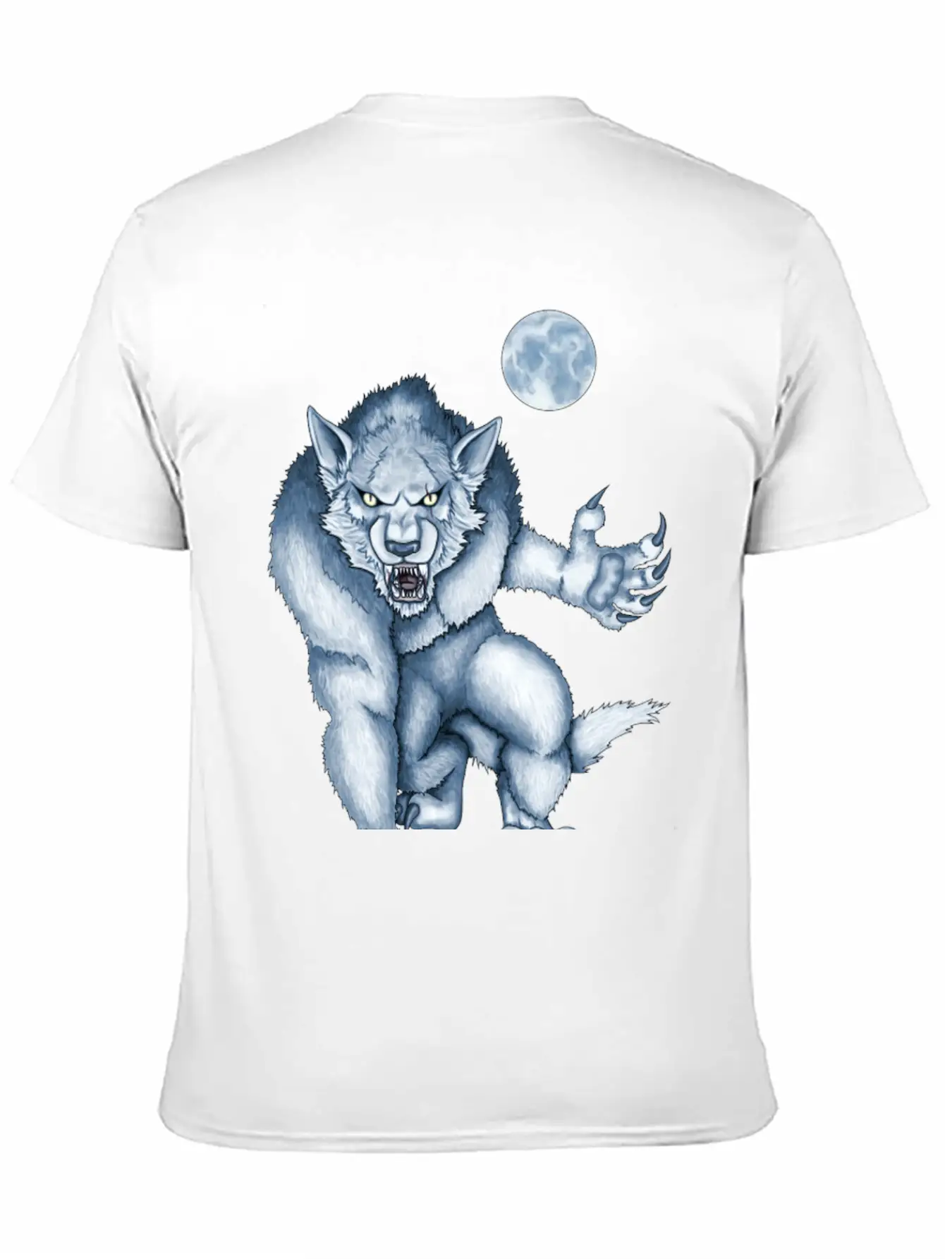 Werewolf Legend Moon Beast Illustration Cartoon Soft Cotton Short Sleeve Tee ¨C Unisex Wardrobe Staple