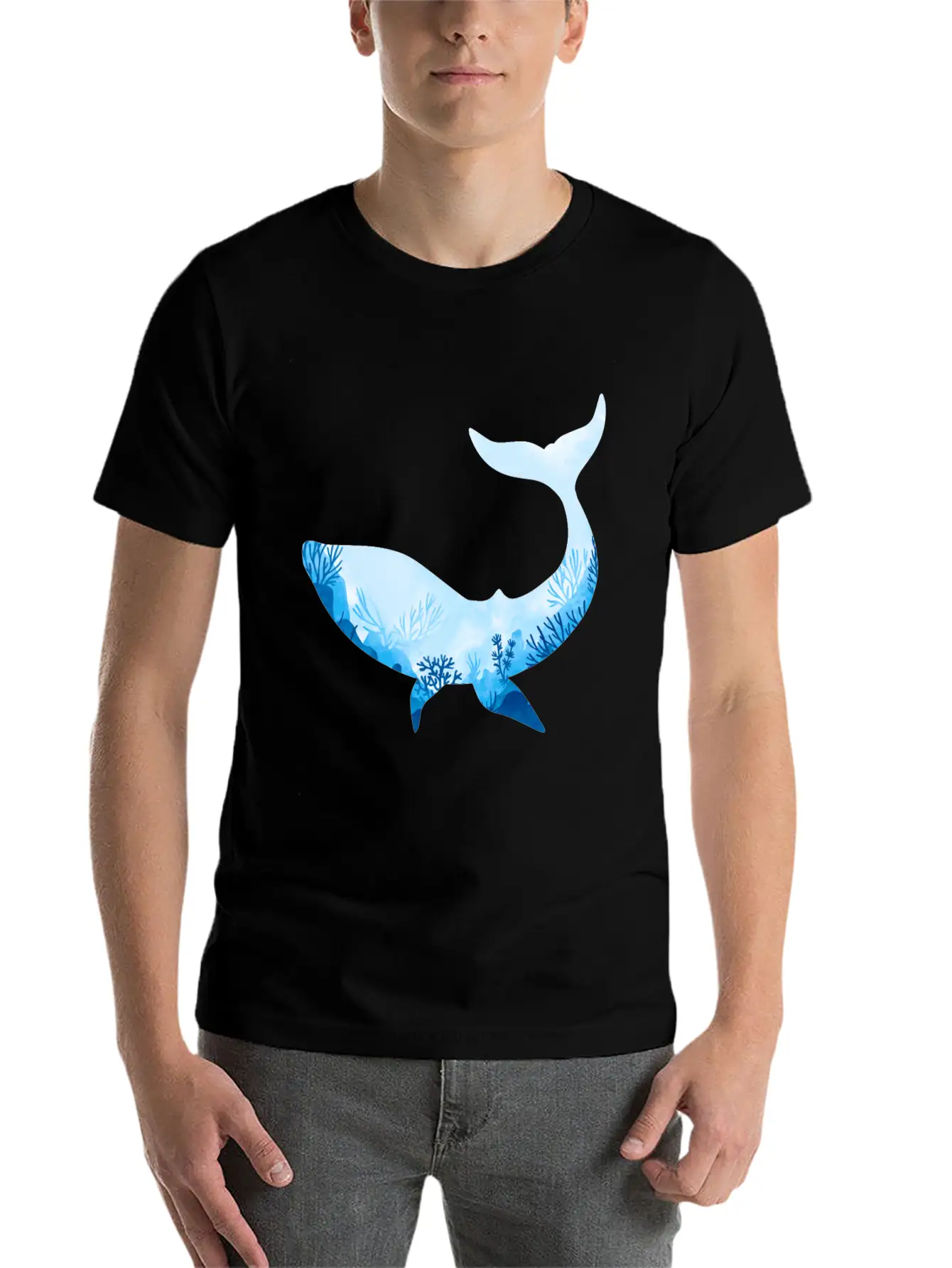 Whale With Ocean Diver Design Love Scuba Diving Basic Graphic T-Shirt ¨C Daily Comfort In Soft Cotton