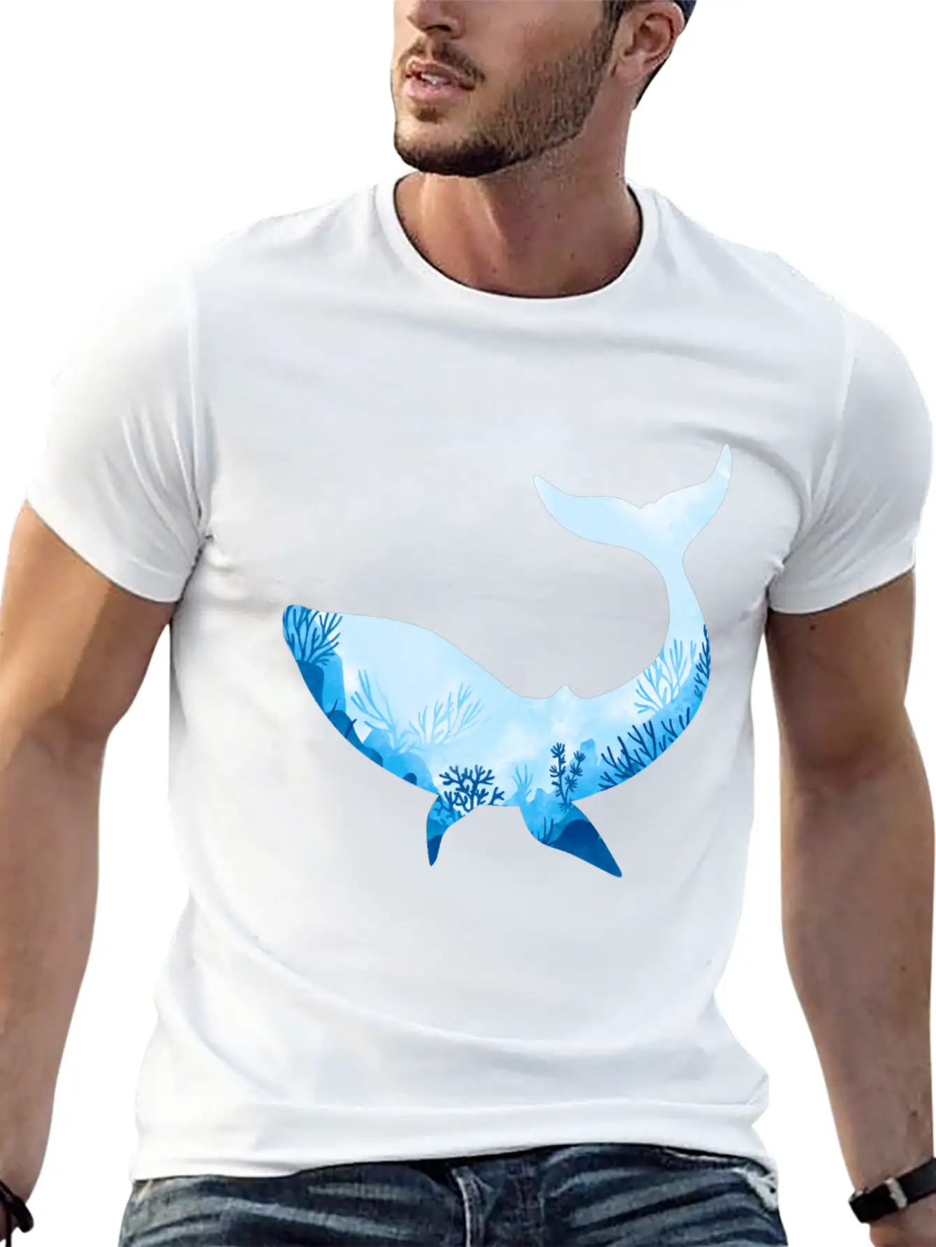 Whale With Ocean Diver Design Love Scuba Diving Basic Graphic T-Shirt ¨C Daily Comfort In Soft Cotton