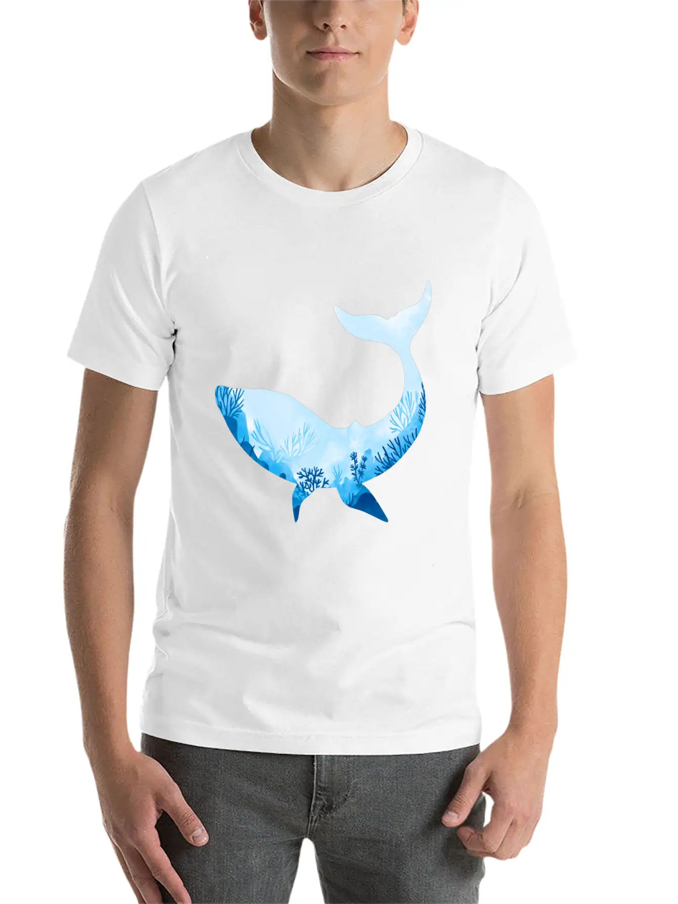 Whale With Ocean Diver Design Love Scuba Diving Basic Graphic T-Shirt ¨C Daily Comfort In Soft Cotton