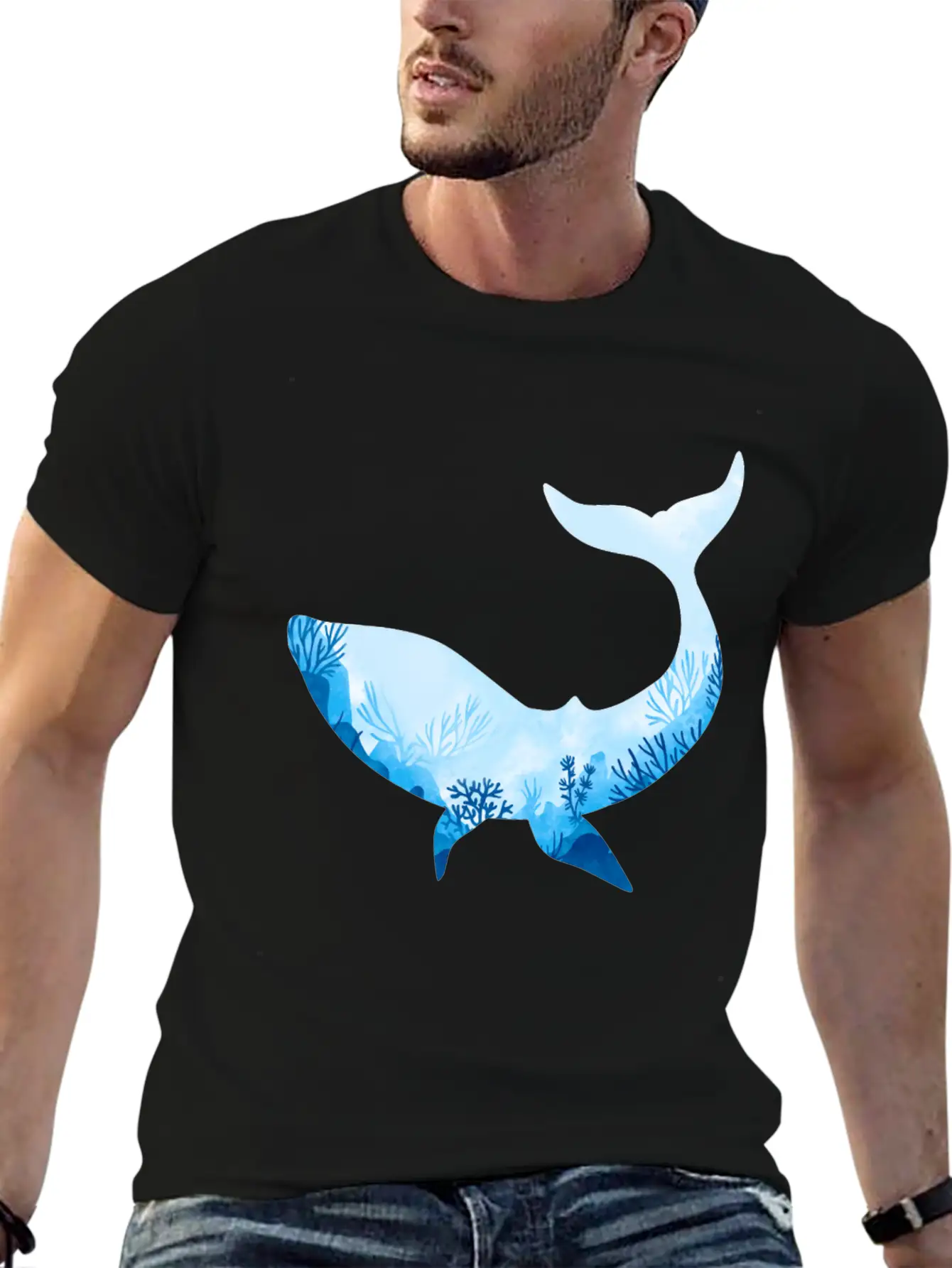 Whale With Ocean Diver Design Love Scuba Diving Basic Graphic T-Shirt ¨C Daily Comfort In Soft Cotton