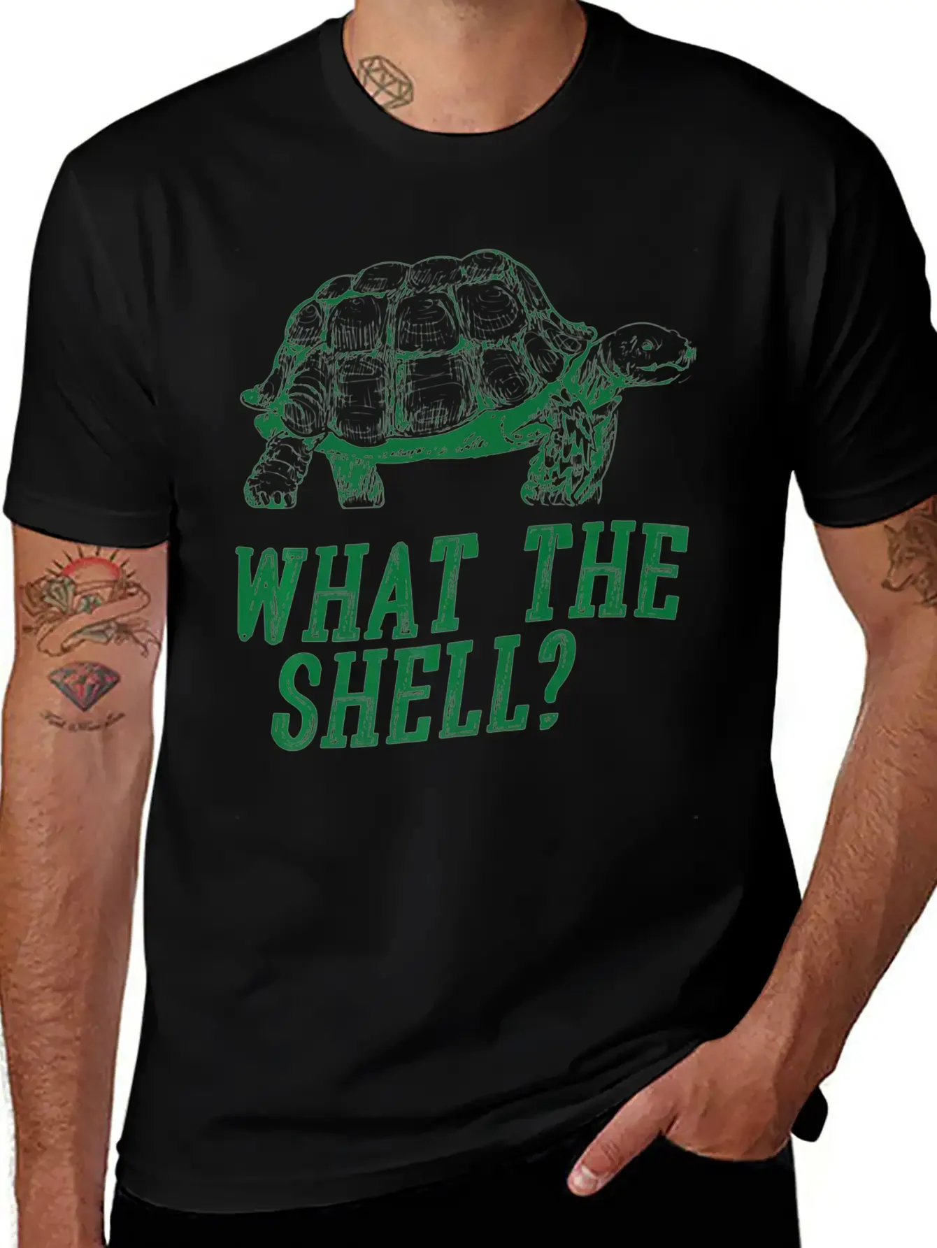 What The Shell Turtley Tortoise Turtle Funny Essential Cotton Tee For Daily Outfits ¨C Unisex Style