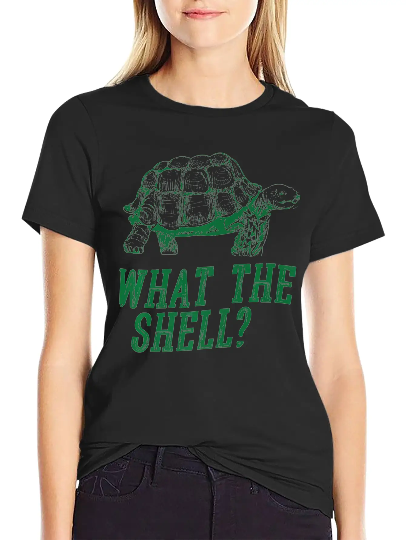 What The Shell Turtley Tortoise Turtle Funny Essential Cotton Tee For Daily Outfits ¨C Unisex Style