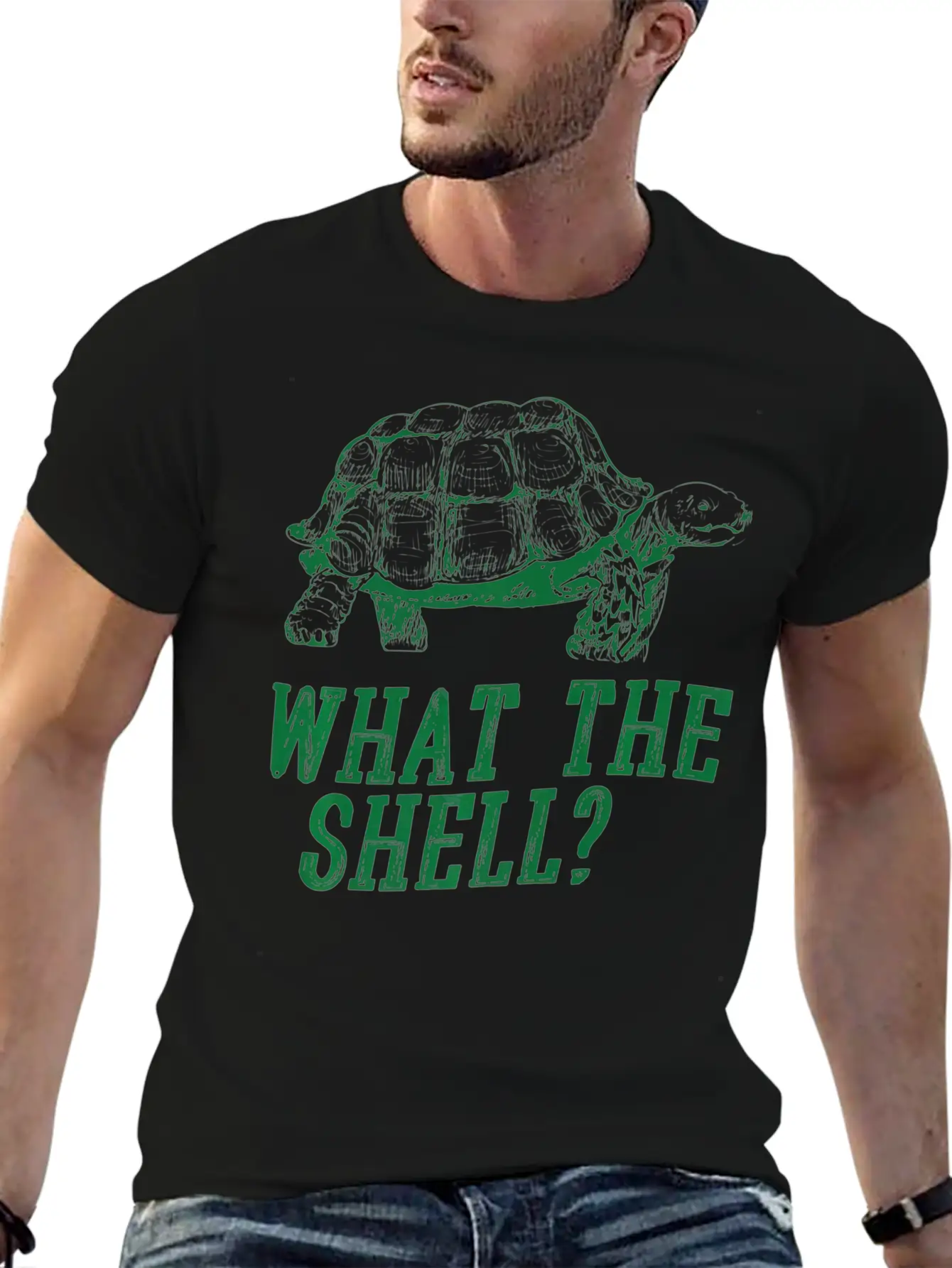 What The Shell Turtley Tortoise Turtle Funny Essential Cotton Tee For Daily Outfits ¨C Unisex Style