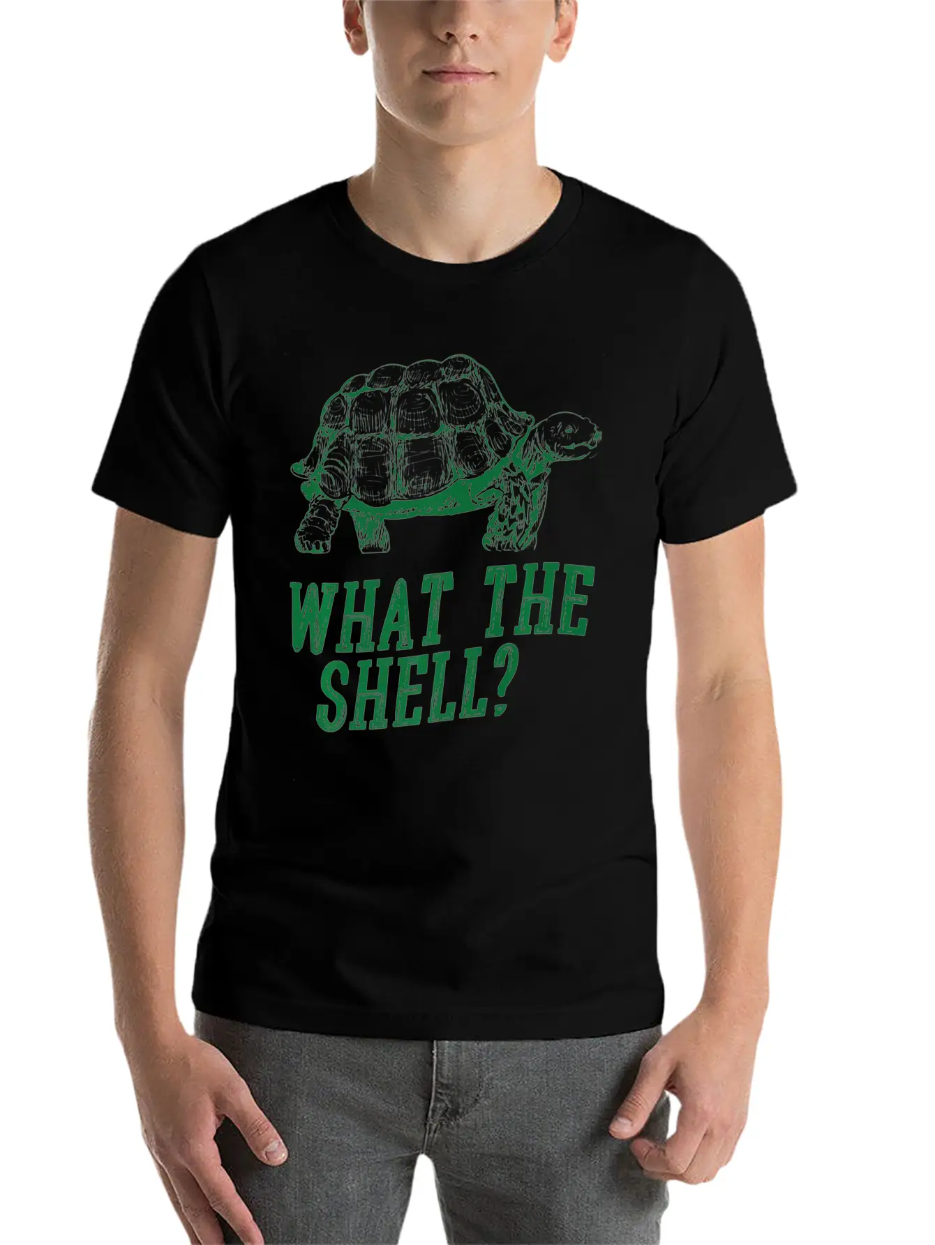 What The Shell Turtley Tortoise Turtle Funny Essential Cotton Tee For Daily Outfits ¨C Unisex Style
