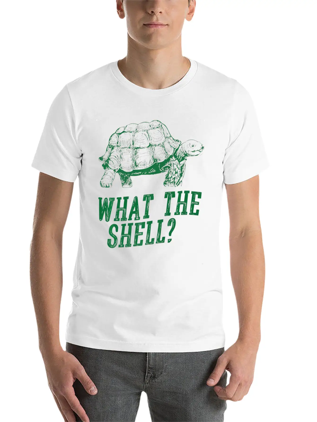 What The Shell Turtley Tortoise Turtle Funny Essential Cotton Tee For Daily Outfits ¨C Unisex Style