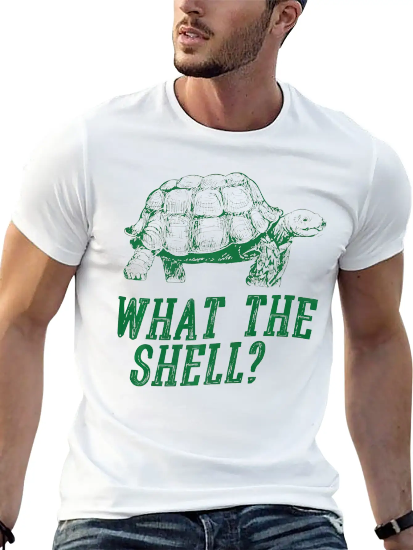 What The Shell Turtley Tortoise Turtle Funny Essential Cotton Tee For Daily Outfits ¨C Unisex Style
