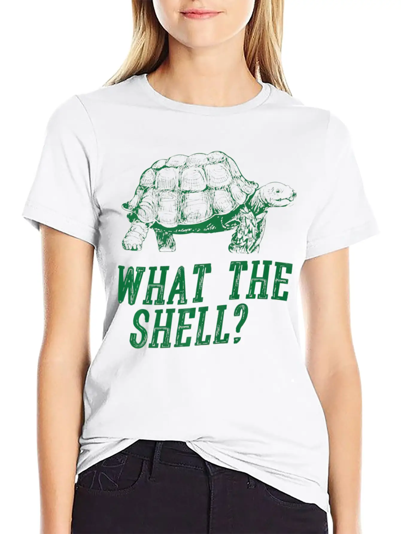 What The Shell Turtley Tortoise Turtle Funny Essential Cotton Tee For Daily Outfits ¨C Unisex Style