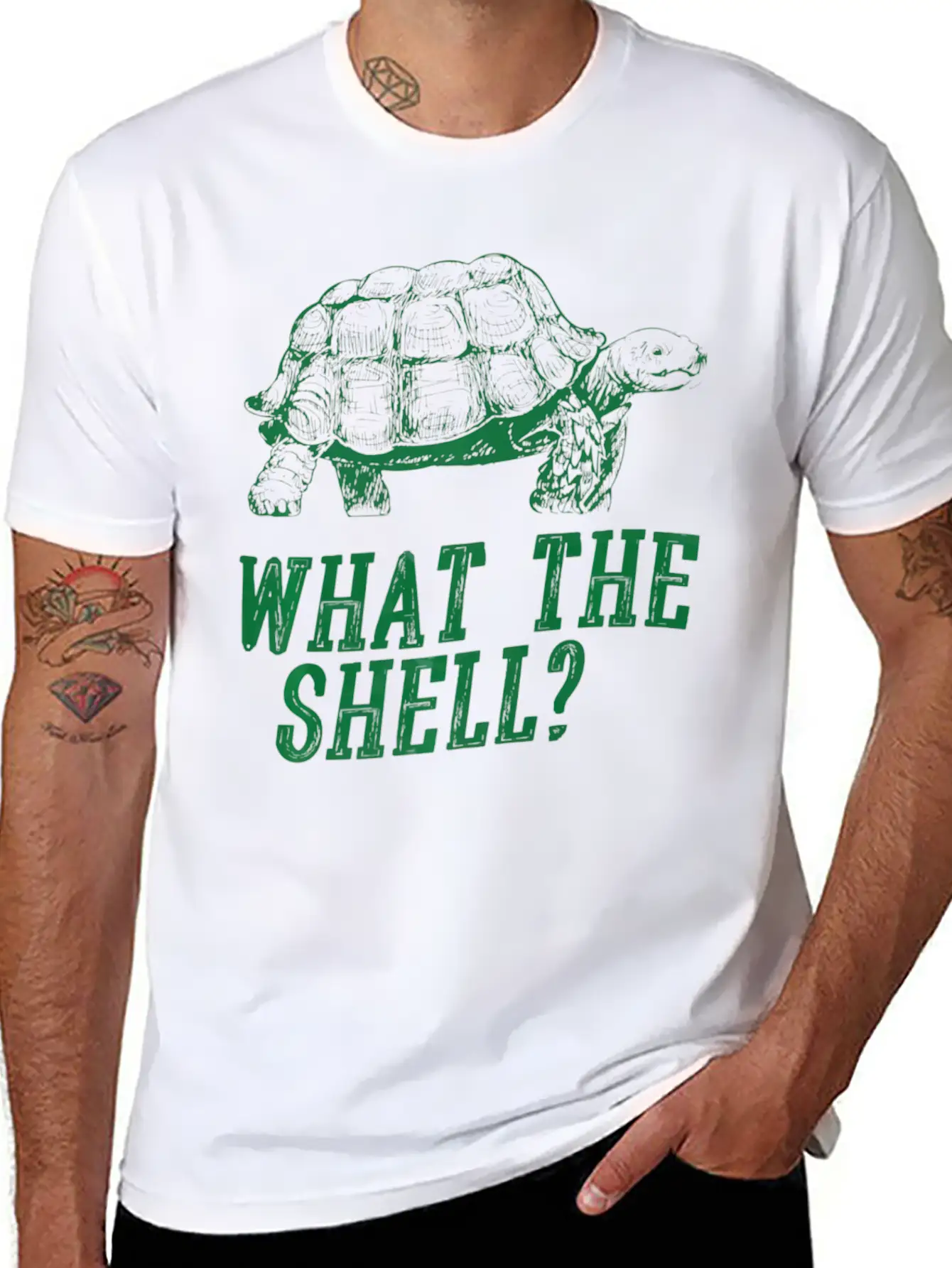 What The Shell Turtley Tortoise Turtle Funny Essential Cotton Tee For Daily Outfits ¨C Unisex Style