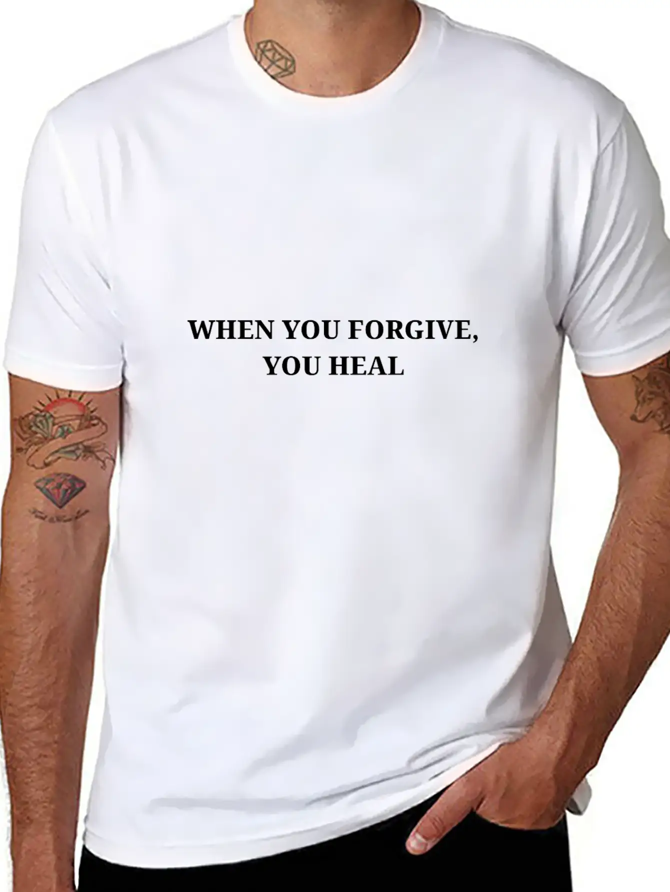 When You Forgive, You Heal Essential Cotton Tee For Daily Outfits ¨C Unisex Style