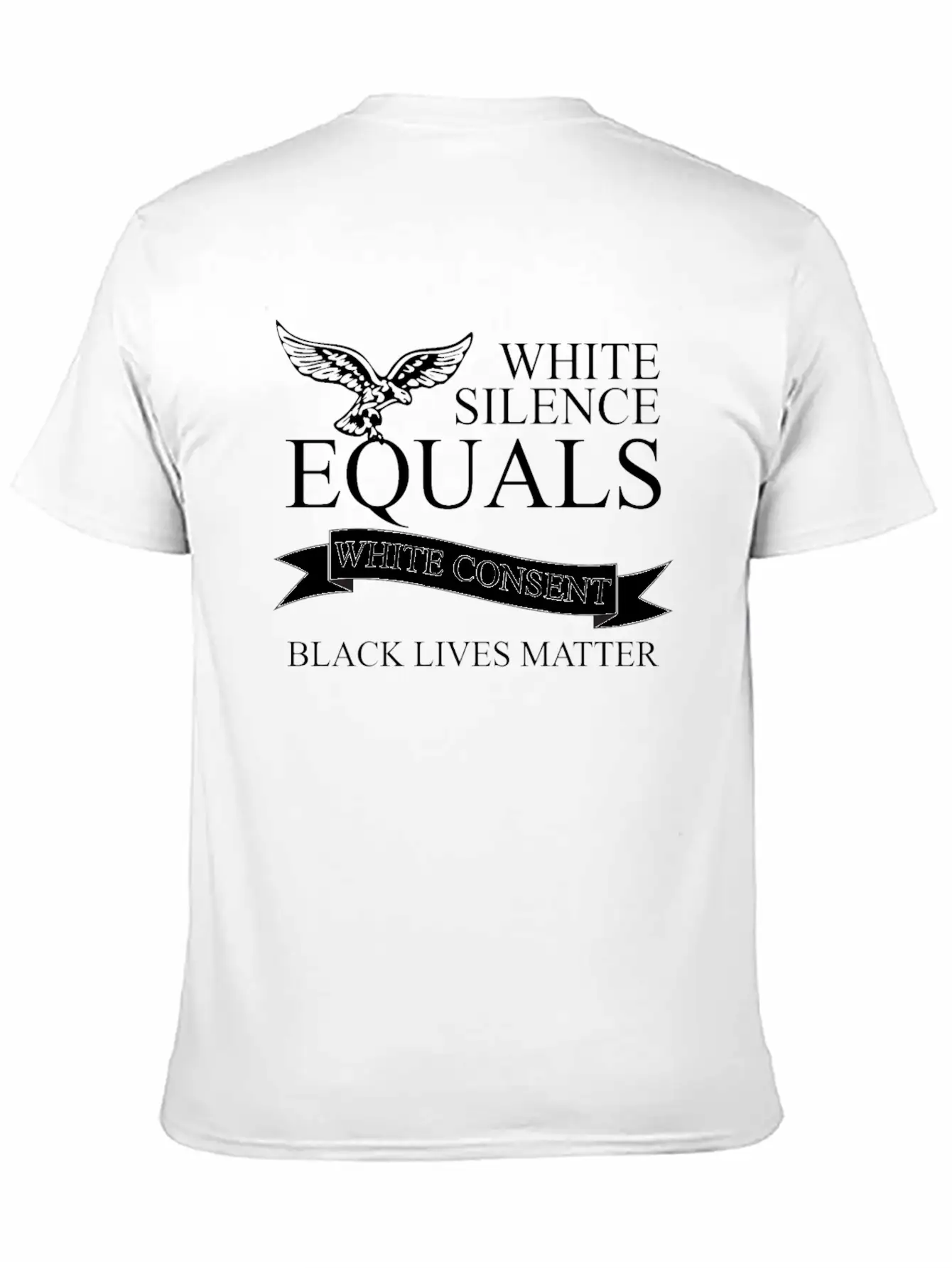 White Silence Equals Basic Graphic T-Shirt ¨C Daily Comfort In Soft Cotton