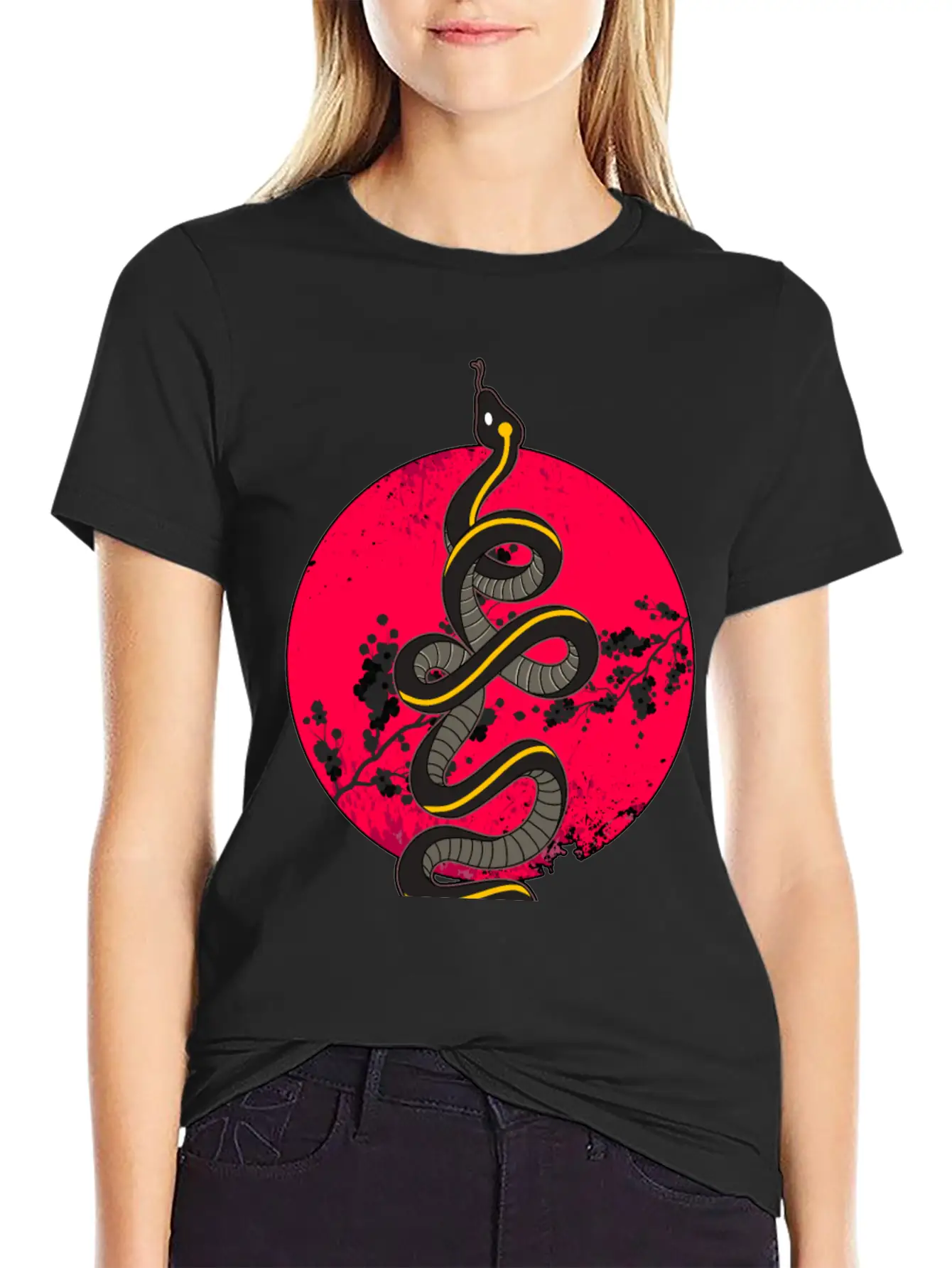 Wild Snake Tattoo Unisex Casual T-Shirt ¨C Clean Design For Daily Comfort
