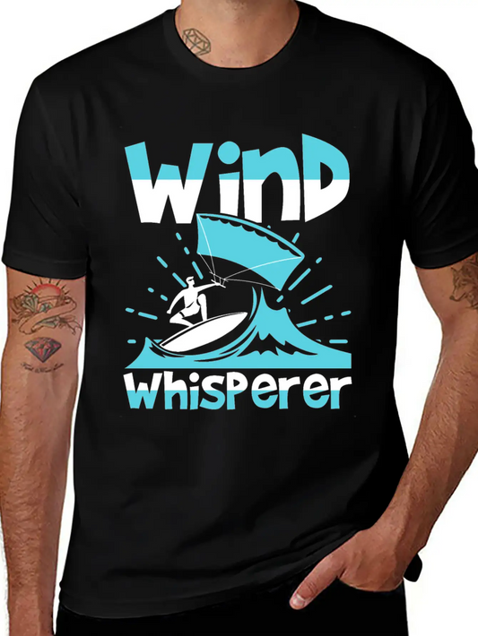 Wind Whisperer Funny Kitesurfing Kitesurfer Basic Graphic T-Shirt ¨C Daily Comfort In Soft Cotton