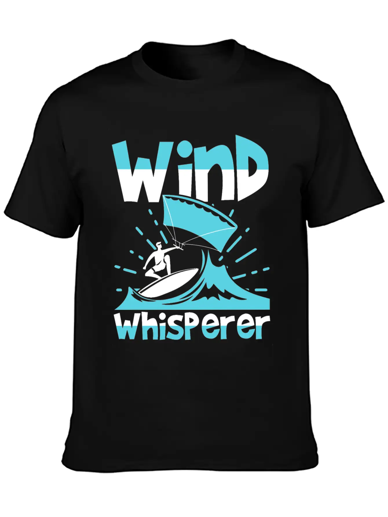 Wind Whisperer Funny Kitesurfing Kitesurfer Basic Graphic T-Shirt ¨C Daily Comfort In Soft Cotton