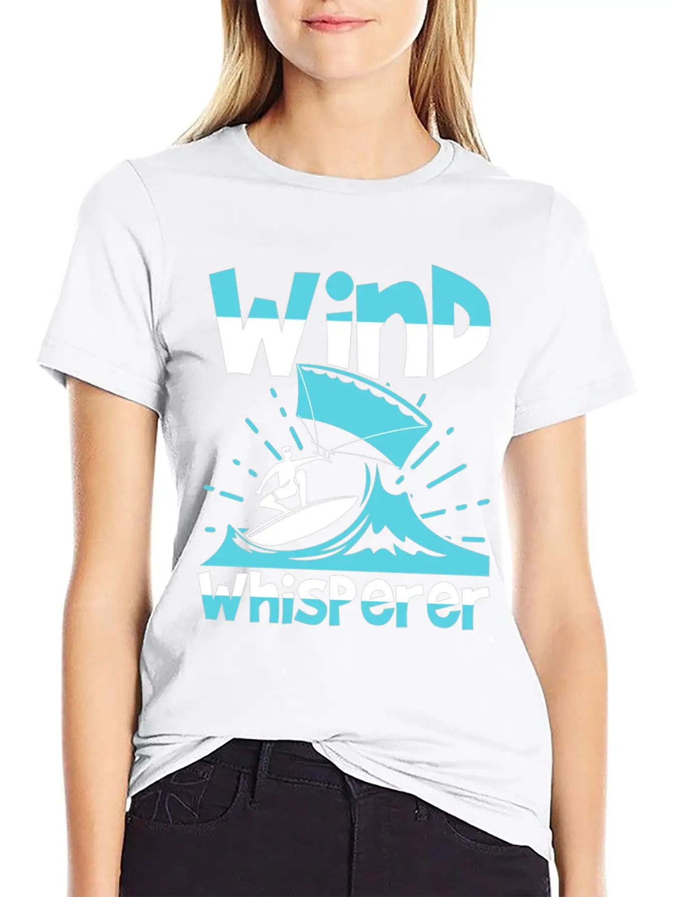 Wind Whisperer Funny Kitesurfing Kitesurfer Basic Graphic T-Shirt ¨C Daily Comfort In Soft Cotton