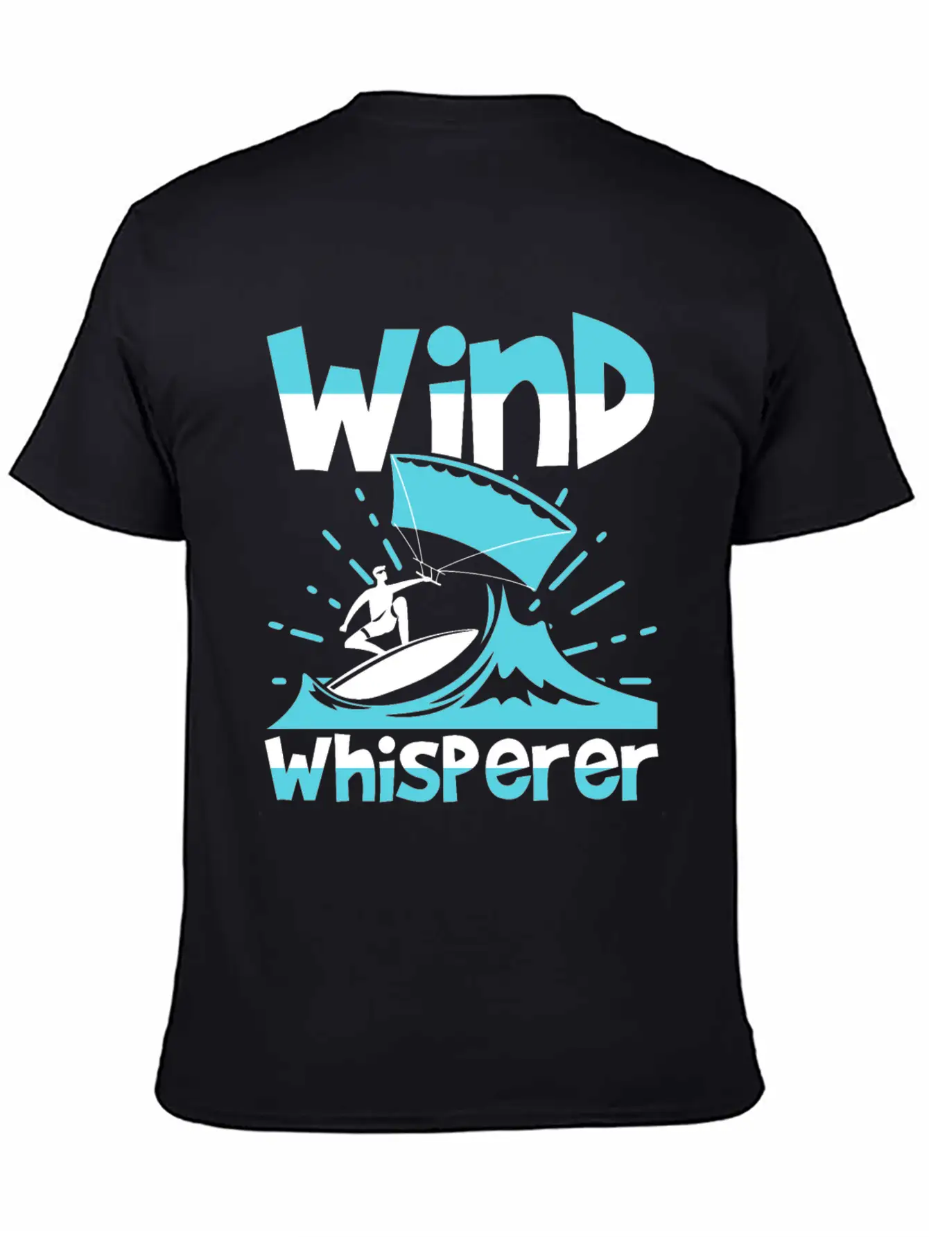 Wind Whisperer Funny Kitesurfing Kitesurfer Basic Graphic T-Shirt ¨C Daily Comfort In Soft Cotton