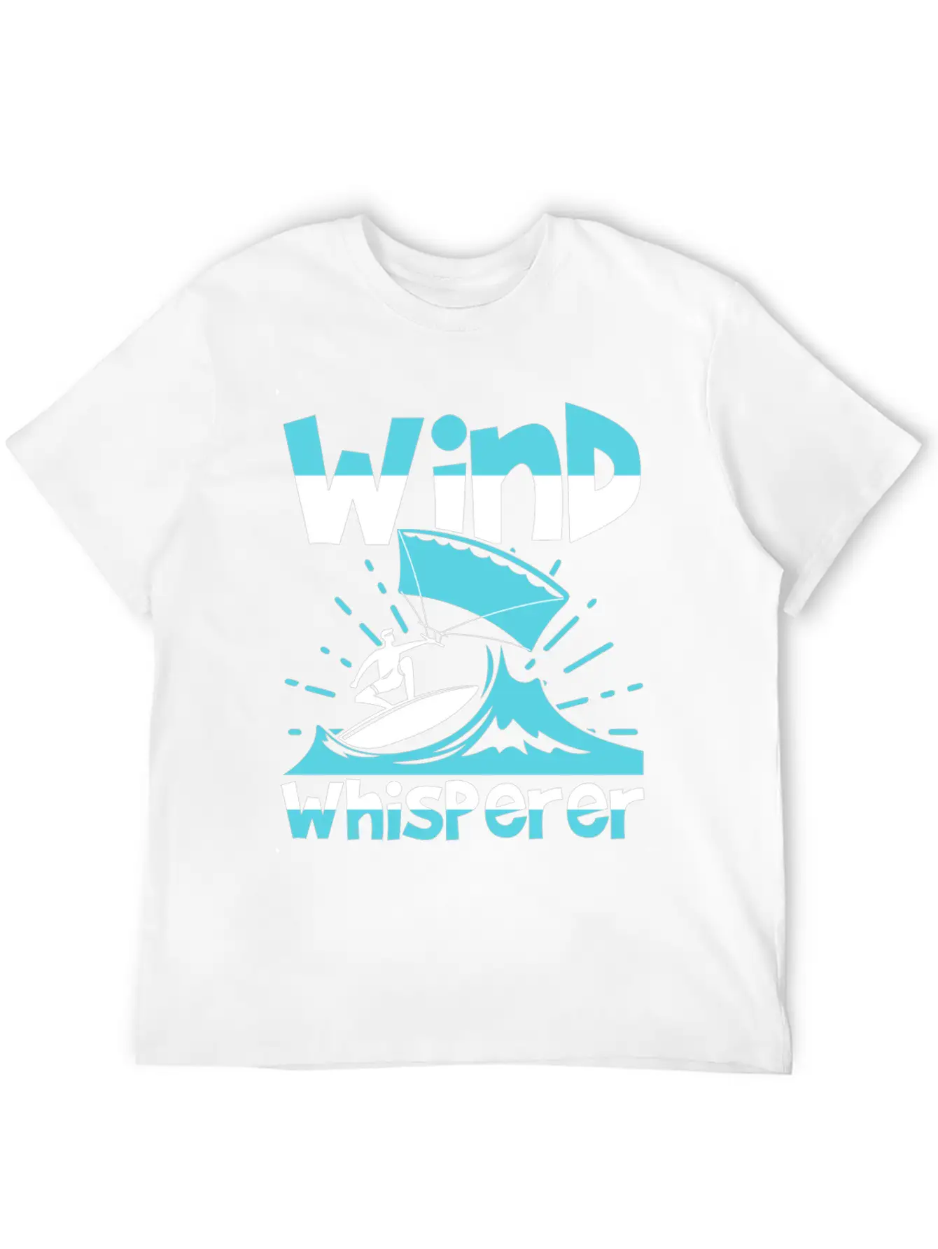 Wind Whisperer Funny Kitesurfing Kitesurfer Basic Graphic T-Shirt ¨C Daily Comfort In Soft Cotton