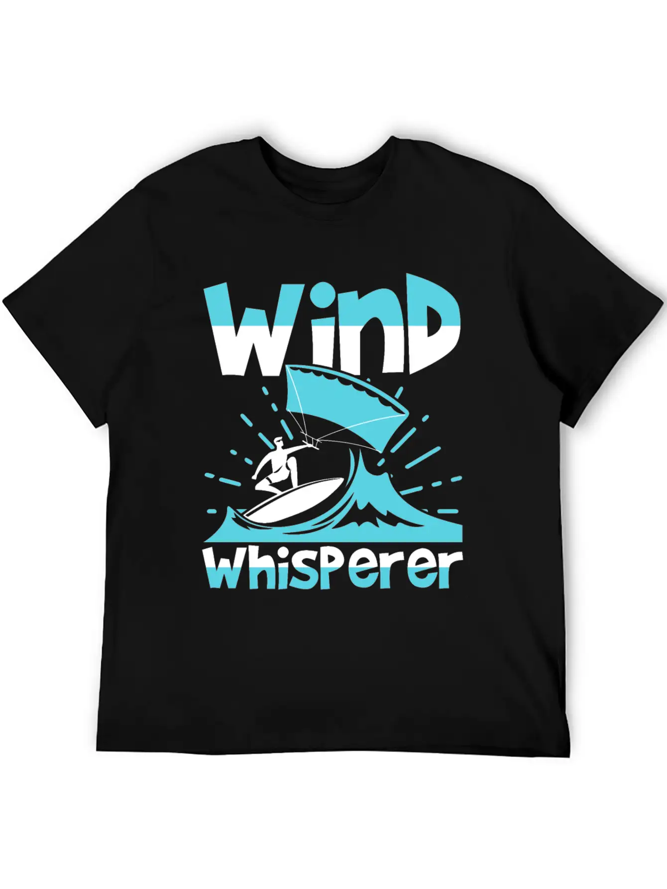 Wind Whisperer Funny Kitesurfing Kitesurfer Basic Graphic T-Shirt ¨C Daily Comfort In Soft Cotton