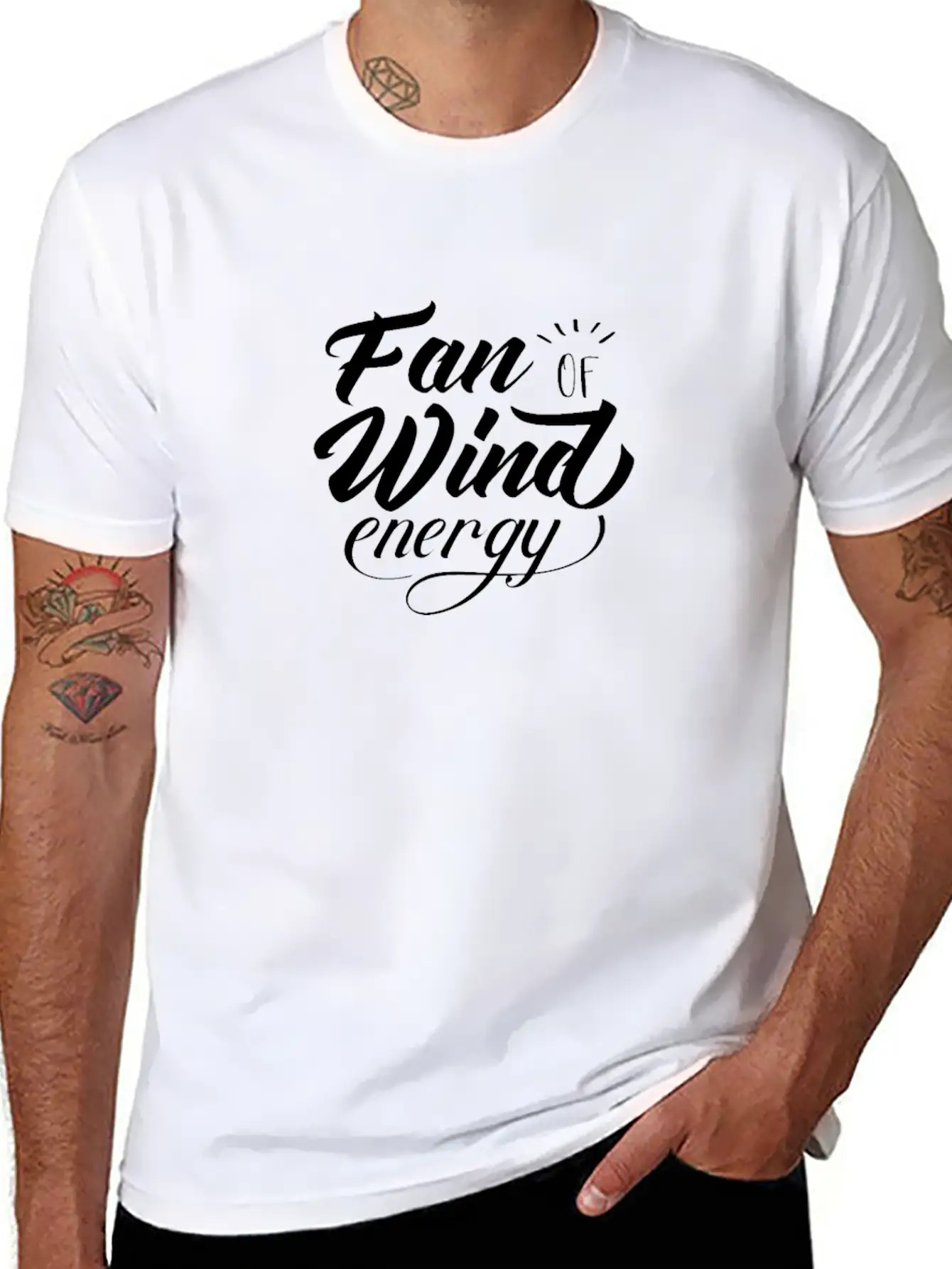 Windmill Wind Power Wind Energy Renewable Green Essential Cotton Tee For Daily Outfits ¨C Unisex Style