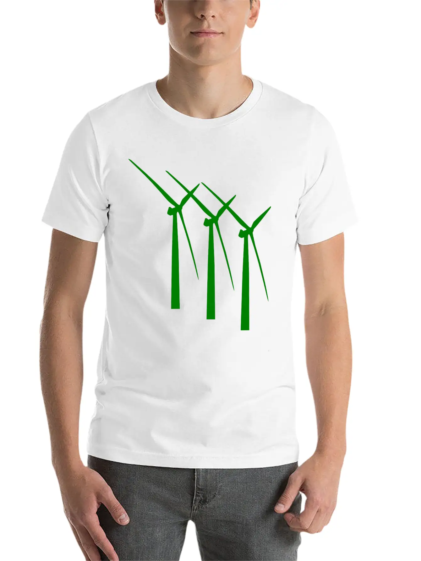 Windmill Windmuehle Wind Turbine Windrad41 Basic Graphic T-Shirt ¨C Daily Comfort In Soft Cotton