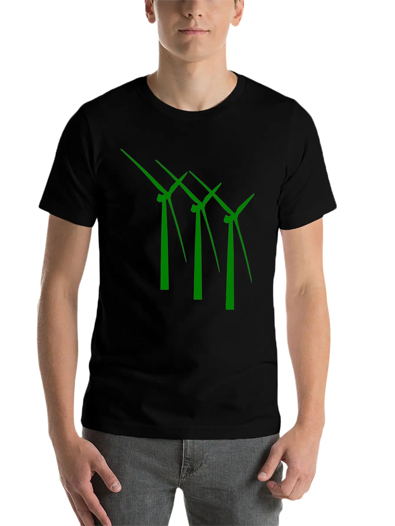 Windmill Windmuehle Wind Turbine Windrad41 Basic Graphic T-Shirt ¨C Daily Comfort In Soft Cotton