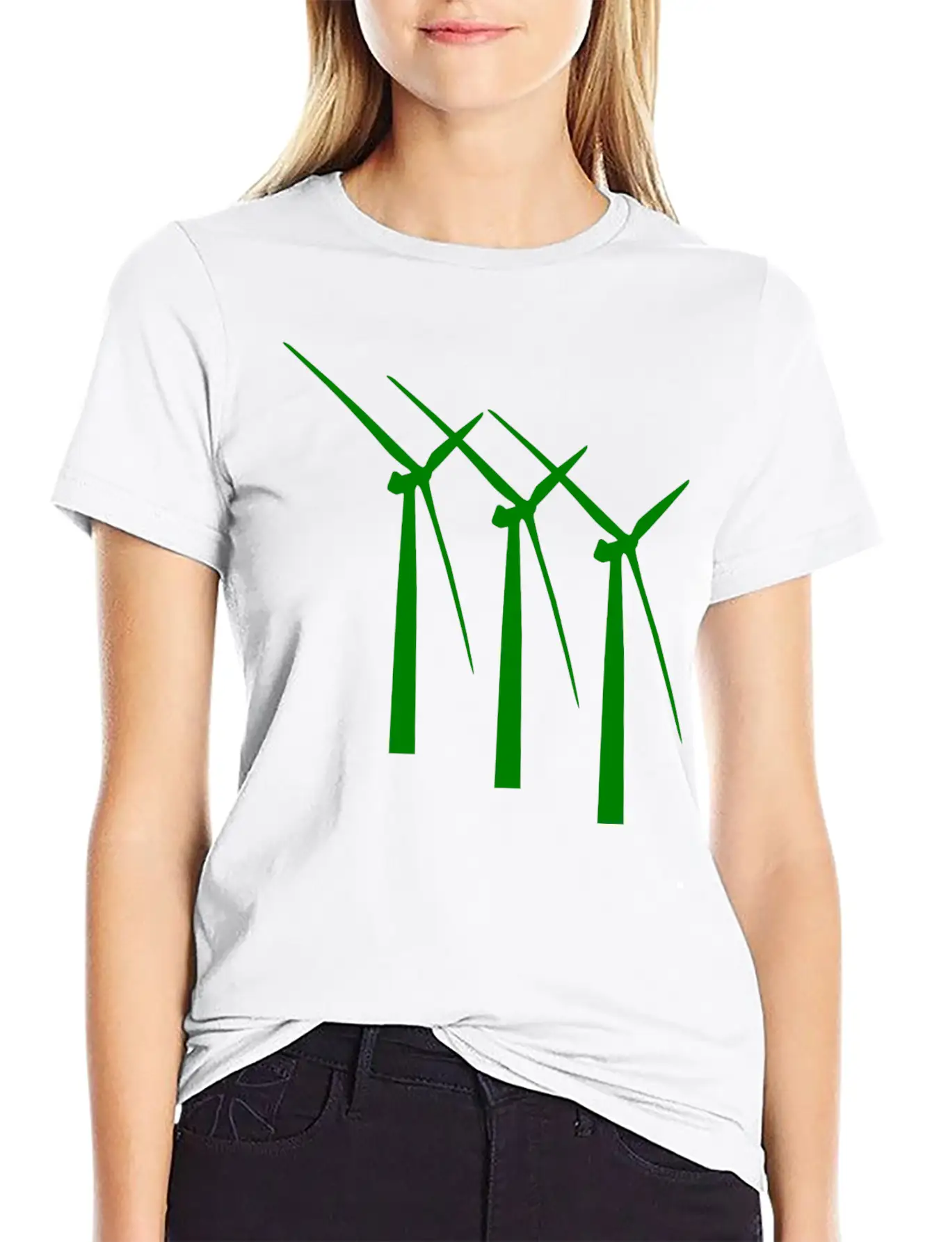 Windmill Windmuehle Wind Turbine Windrad41 Basic Graphic T-Shirt ¨C Daily Comfort In Soft Cotton