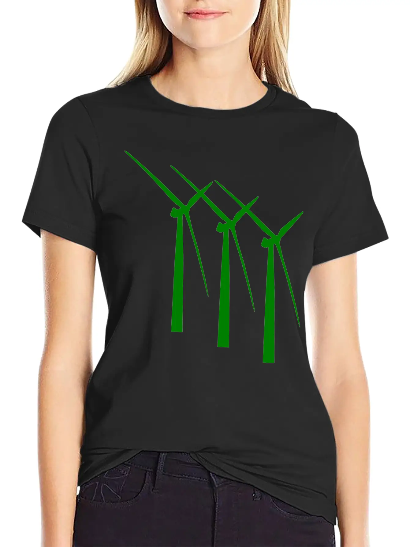 Windmill Windmuehle Wind Turbine Windrad41 Basic Graphic T-Shirt ¨C Daily Comfort In Soft Cotton